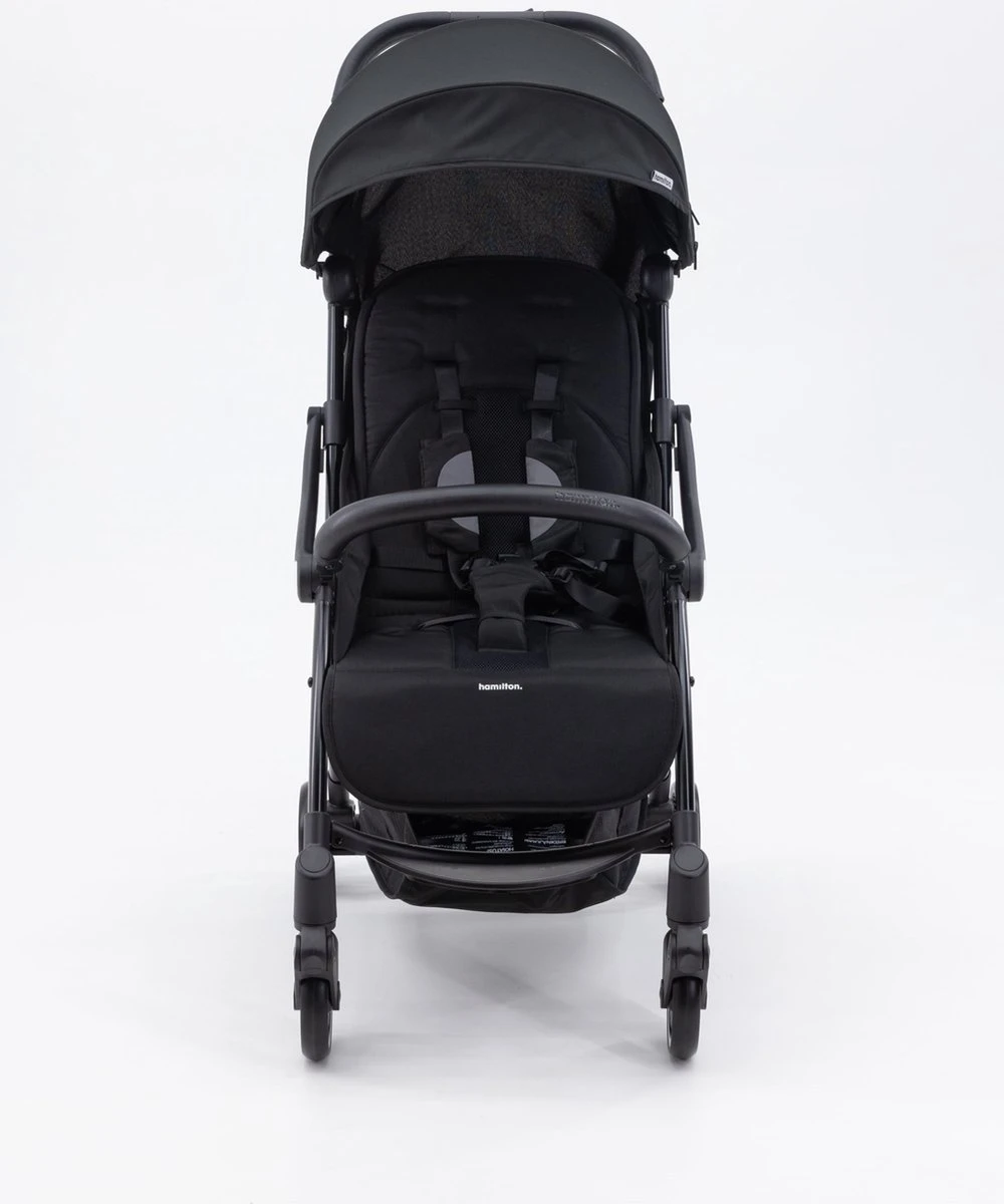 Hamilton by Yoop X1 Plus Buggy – Nieuw, Hoger, Uitgebreider 2023 Model – Premium Stroller met One Hand Folding Technologie – Zwart – Lichte, Verstelbare en Wendbare Kinderwagen met vele Gemakken