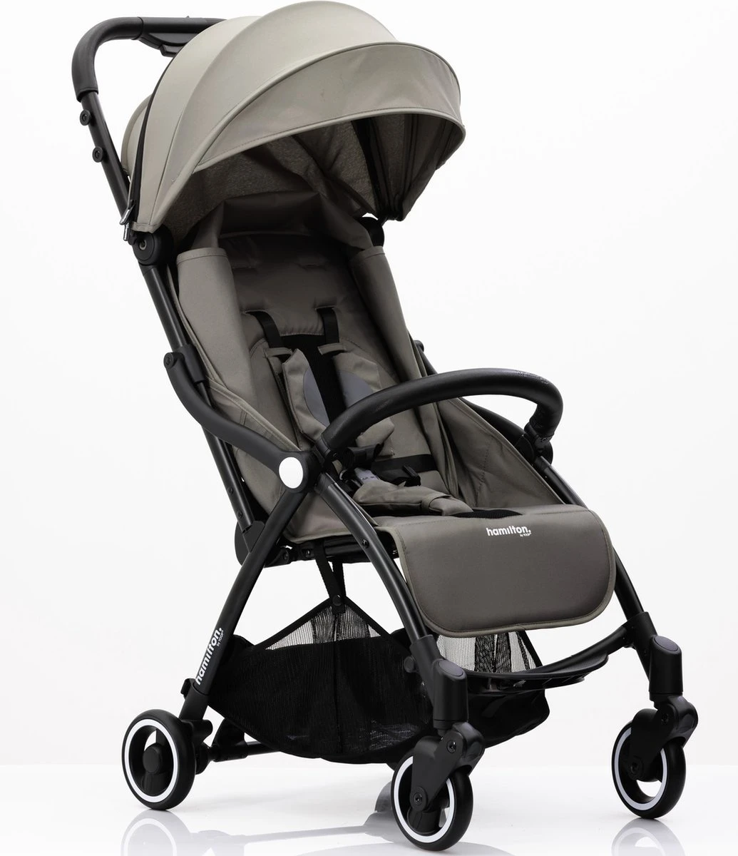 Hamilton by Yoop X1 Plus Buggy – Nieuw, Hoger, Uitgebreider 2023 Model – Premium Stroller met One Hand Folding Technologie – Grijs – Lichte, Verstelbare en Wendbare Kinderwagen met vele Gemakken