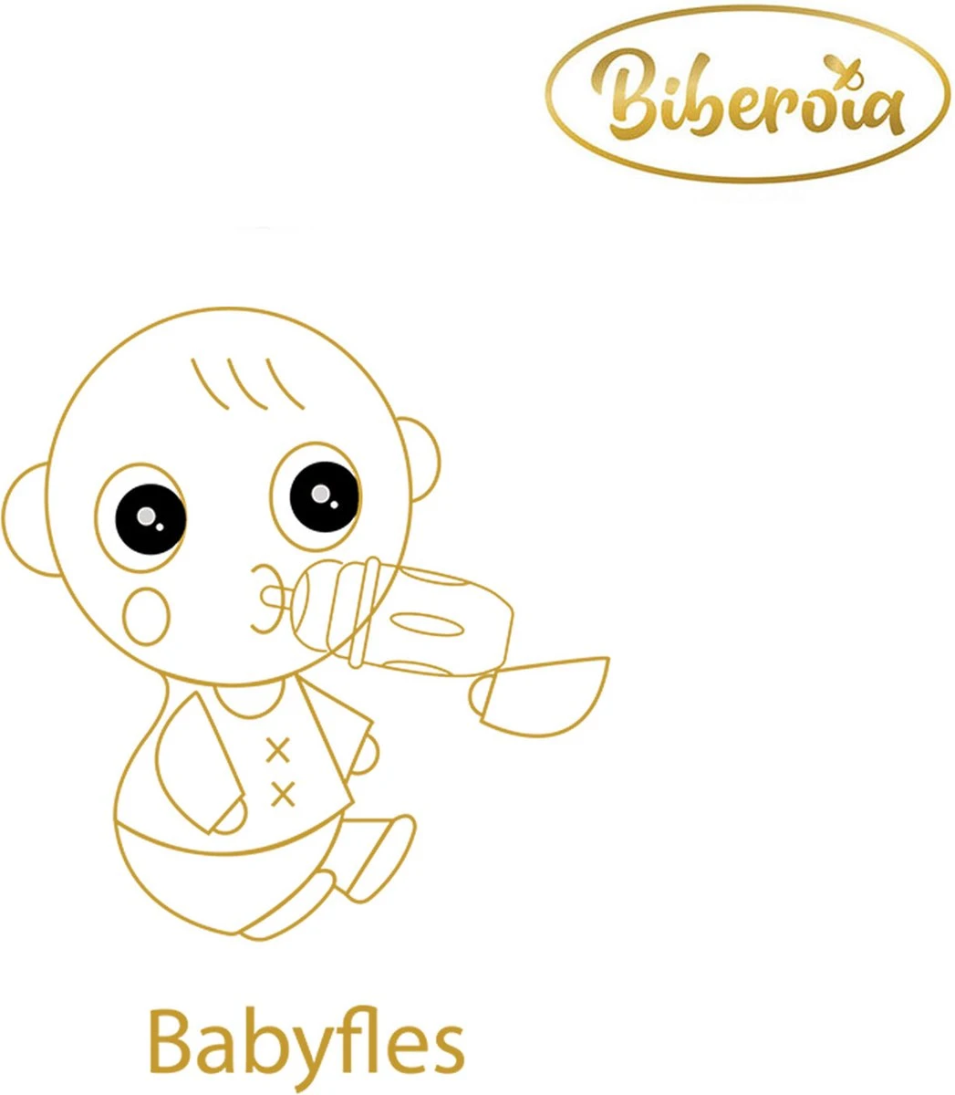 Biberoia® Handsfree – Babyfles – Switch de fles – Anti colic baby fles – Anti reflux – Speen – Baby – Fles – Babyshower - Kraamcadeau – 250ML - Peach