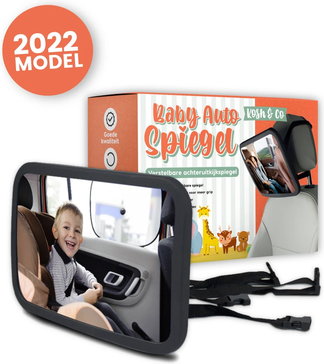 Baby Auto Spiegel - Achterbank Spiegel Baby - Verstelbare Achteruitkijkspiegel - Kinderspiegel