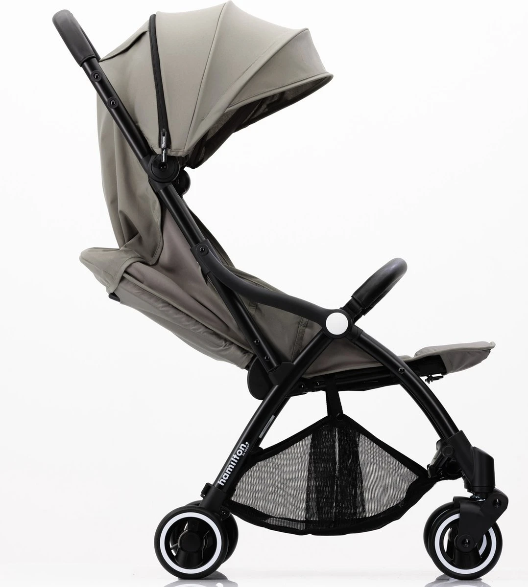 Hamilton by Yoop X1 Plus Buggy – Nieuw, Hoger, Uitgebreider 2023 Model – Premium Stroller met One Hand Folding Technologie – Grijs – Lichte, Verstelbare en Wendbare Kinderwagen met vele Gemakken