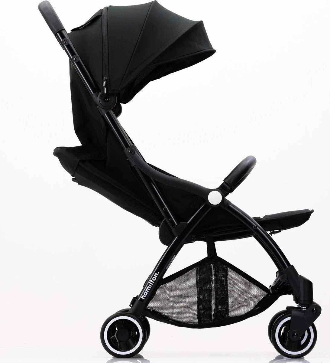 Hamilton by Yoop X1 Plus Buggy – Nieuw, Hoger, Uitgebreider 2023 Model – Premium Stroller met One Hand Folding Technologie – Zwart – Lichte, Verstelbare en Wendbare Kinderwagen met vele Gemakken