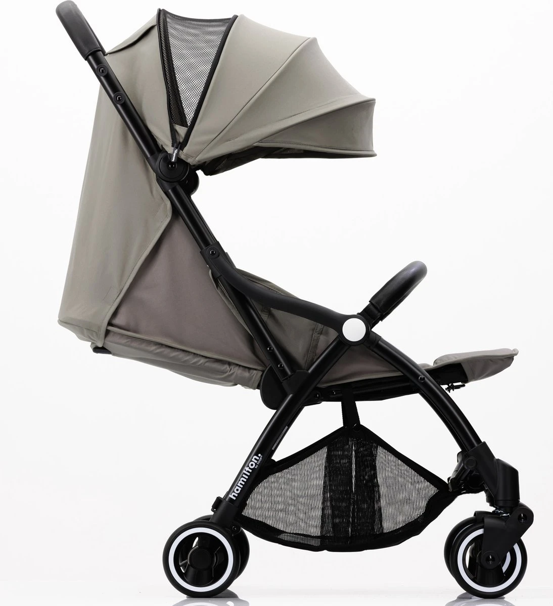 Hamilton by Yoop X1 Plus Buggy – Nieuw, Hoger, Uitgebreider 2023 Model – Premium Stroller met One Hand Folding Technologie – Grijs – Lichte, Verstelbare en Wendbare Kinderwagen met vele Gemakken