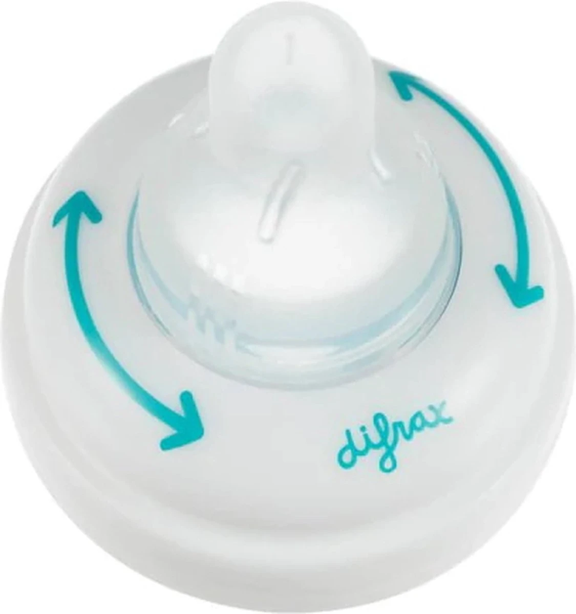 Difrax 1-2-3 Natural Flessenring met Flessenspeen voor smalle babyflessen