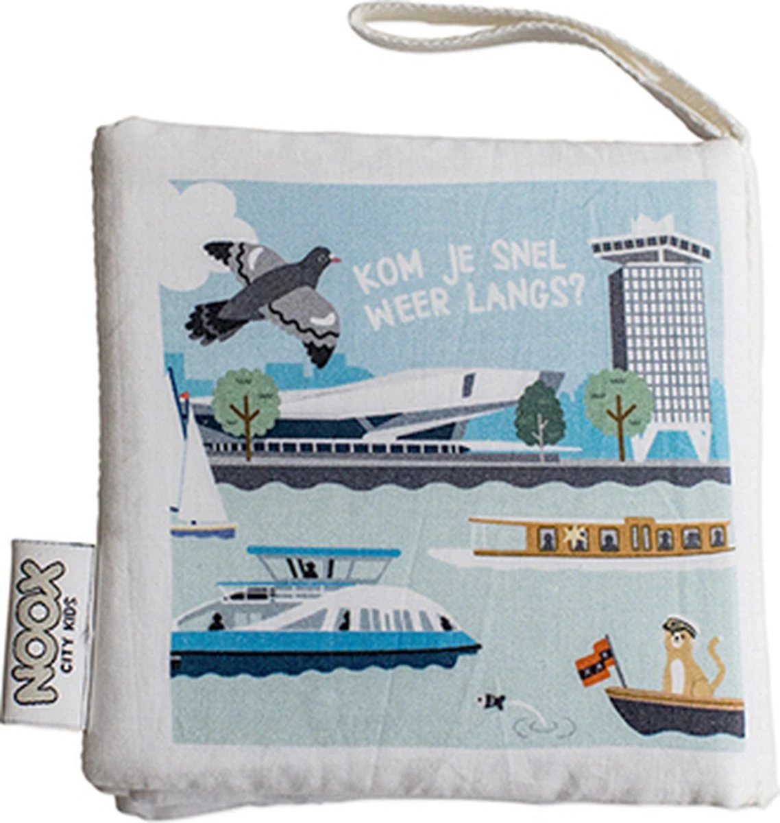 Zacht Babyboekje Amsterdam - 100% katoen - fairly made - in mooie geschenkverpakking - duurzaam en origineel kraamcadeau