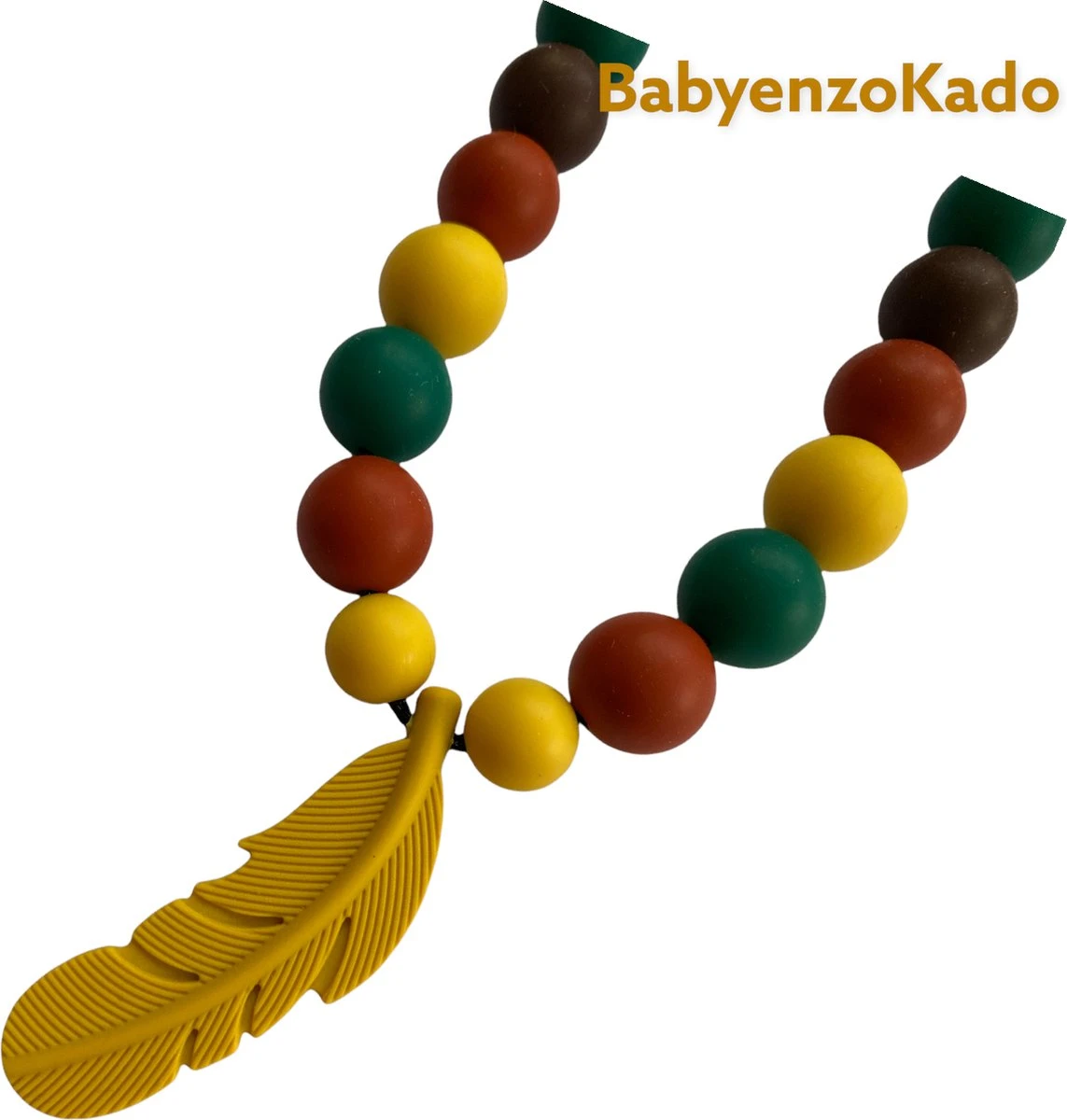 BabyenzoKado Jack siliconen bijtketting / voedingsketting /mama ketting
