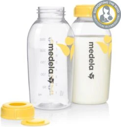 Medela Moedermelkflesje Afkolven Bewaren Invriezen Voeden Medela Fles - 250 Ml - 2 Stuks