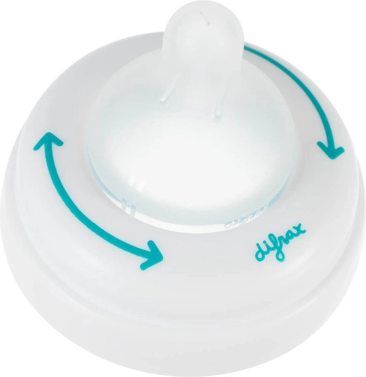 Difrax 1-2-3 Natural Flessenring met Flessenspeen voor smalle babyflessen