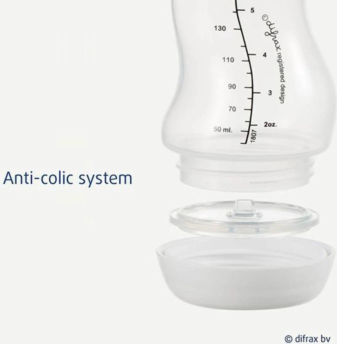 Difrax - S-Fles Natural - Babyfles Bruin- 0+ maanden - 170ml