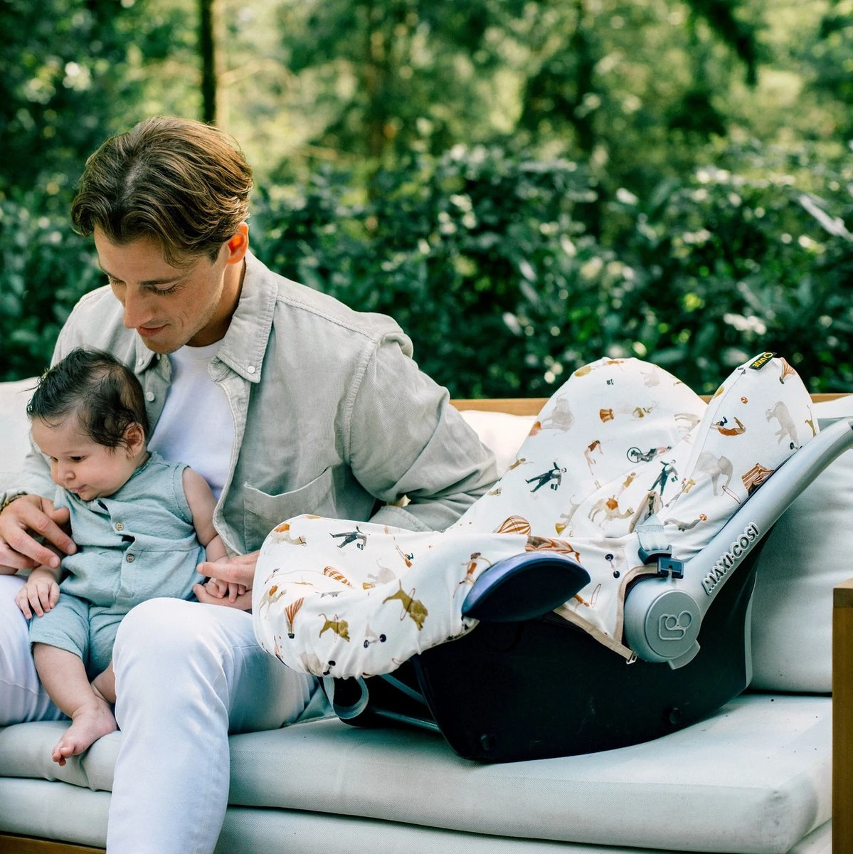 Ukje Autostoelhoes - Geschikt voor Maxi Cosi Cabriofix Pebble Citi - Maxi Cosi Hoes - Groen