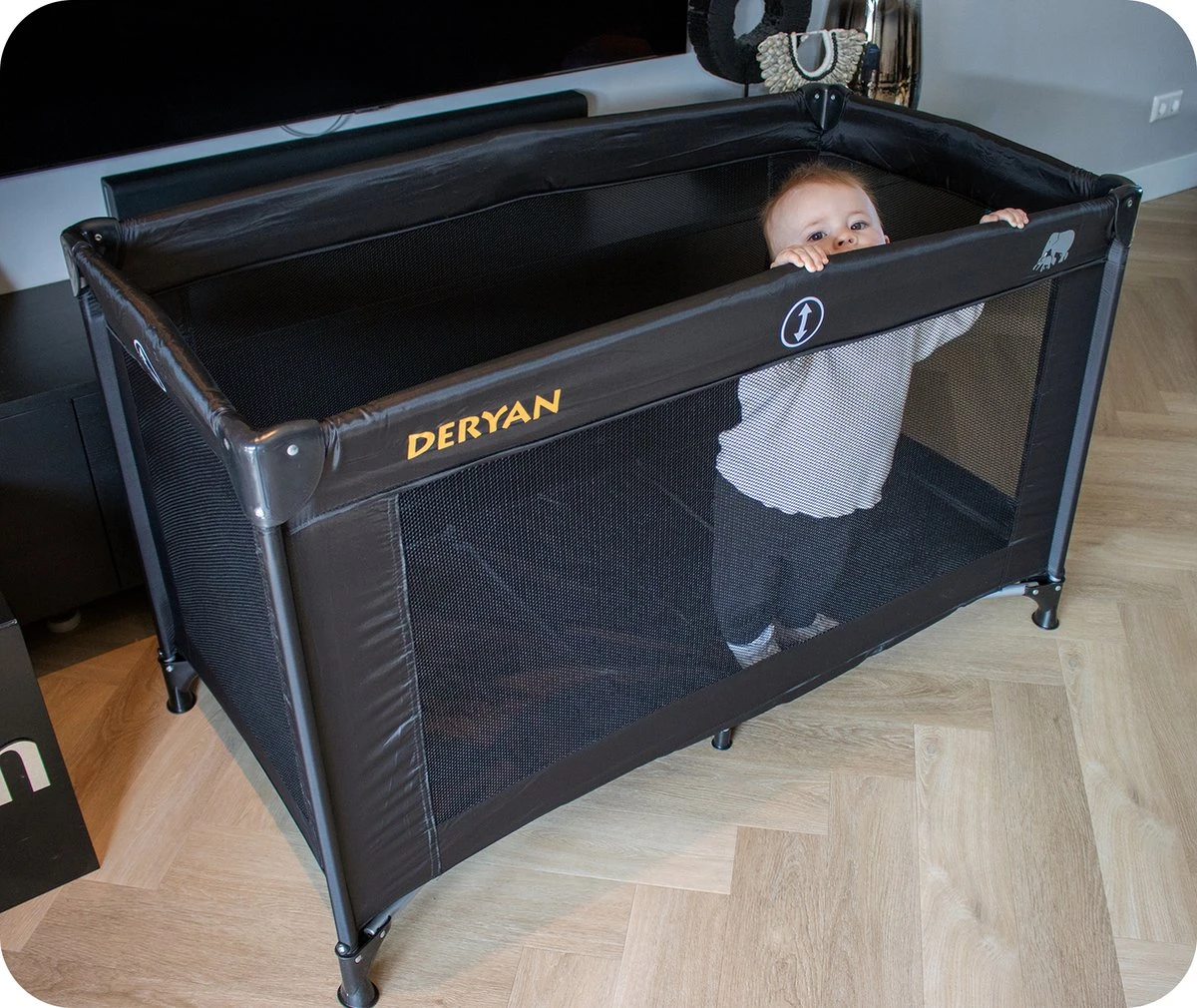 Deryan Believer Campingbedje - 120x60cm - Zwart