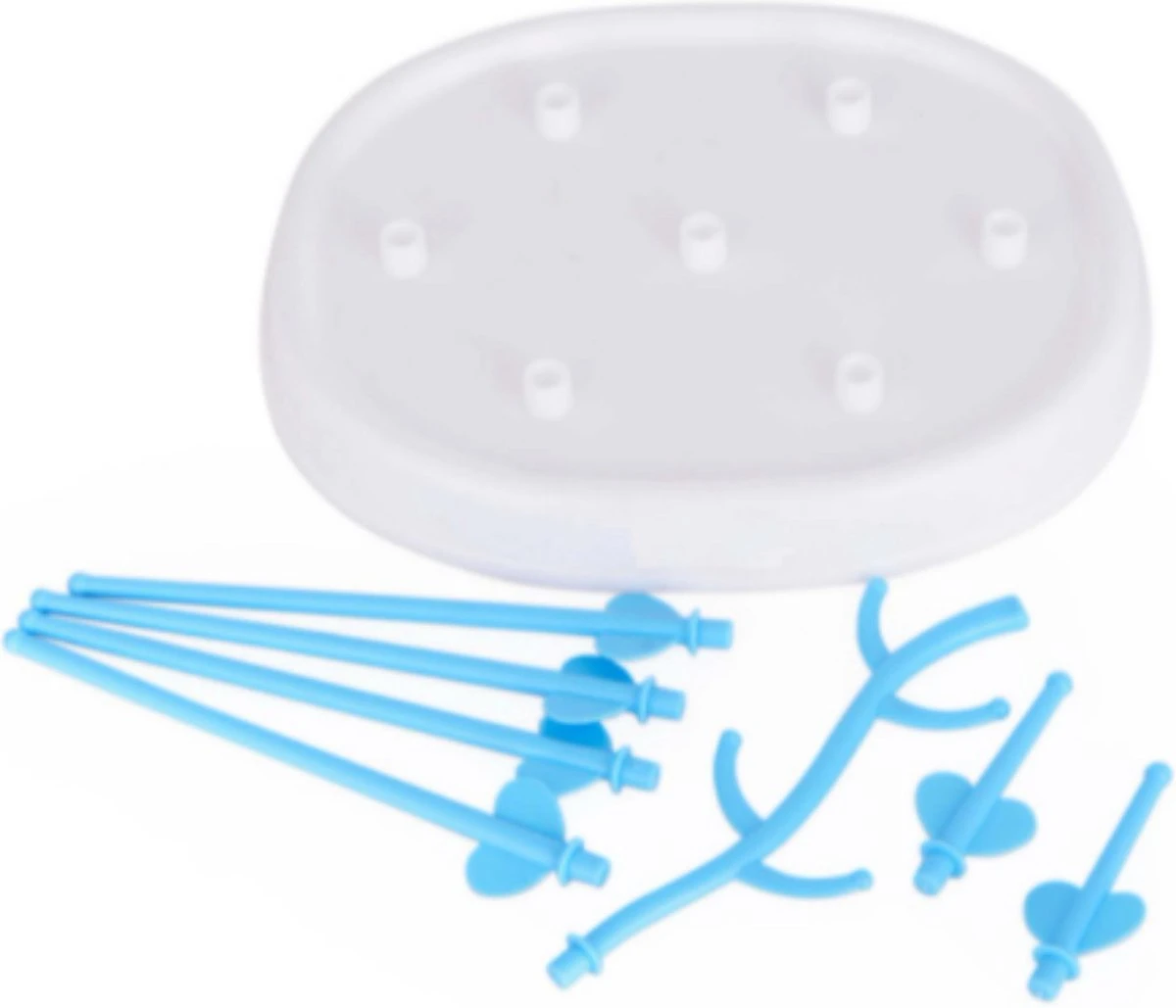 Babyfles Droogrek - Flessen droogrek - Afdruiprek met lekbak - Afwasrek - Baby Flesjes Droogrek - Flessenrek - Kraamcadeau - Baby cadeau - Blauw