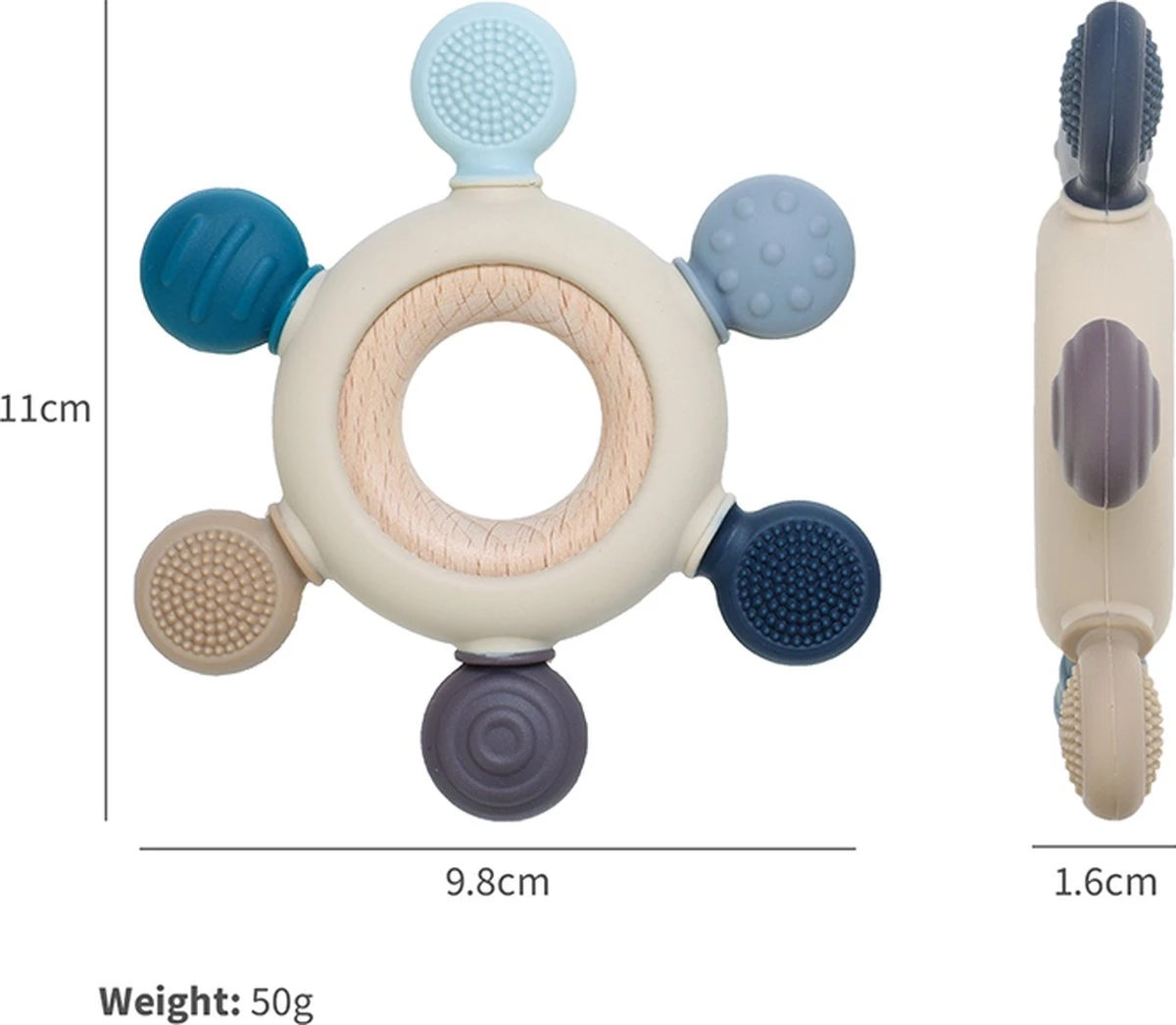 Bijtring - Bijtspeelgoed - BPA vrij - Siliconen - baby speelgoed - Roze