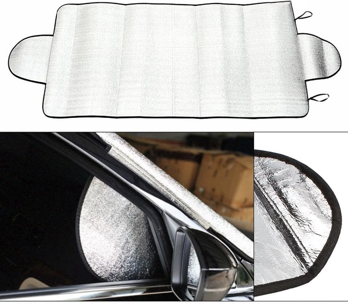 Universele Antivries Scherm Voorruit & Achterruit - Zonnewering / Zonwering Voorraam Beschermer - Autozonwering Autoraam - Universeel