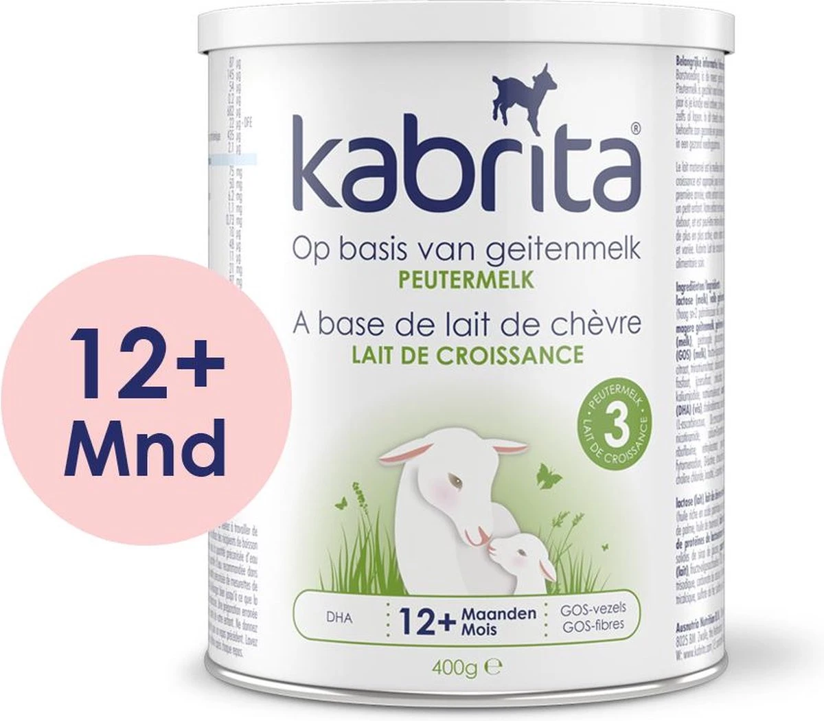 Kabrita 3 Peutermelk - Babyvoeding 12+ maanden - 400g
