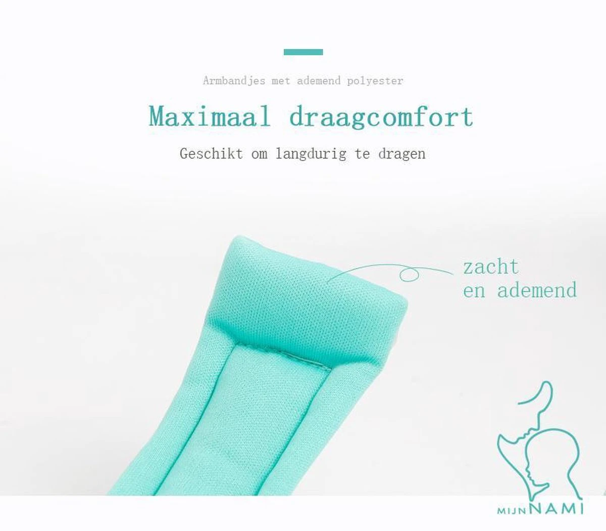 Polstuigje Mintgroen 360 Plus met slotje - Het enige CE gekeurde polstuigje - 2 meter elastisch koord - Kindertuigje