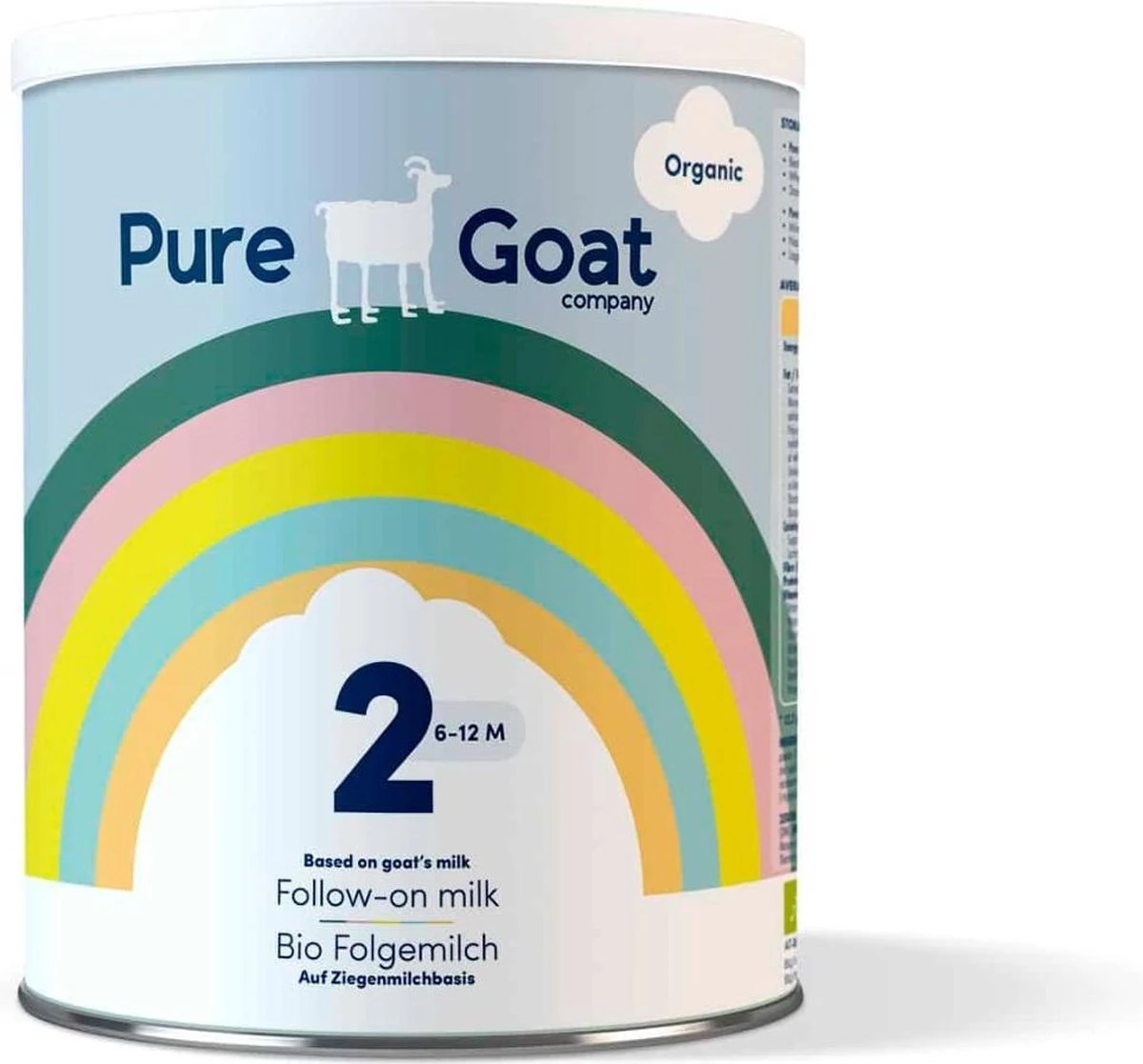 Pure Goat Company - Opvolgmelk 2 - Biologische flesvoeding op basis van volle geitenmelk - 800 gram