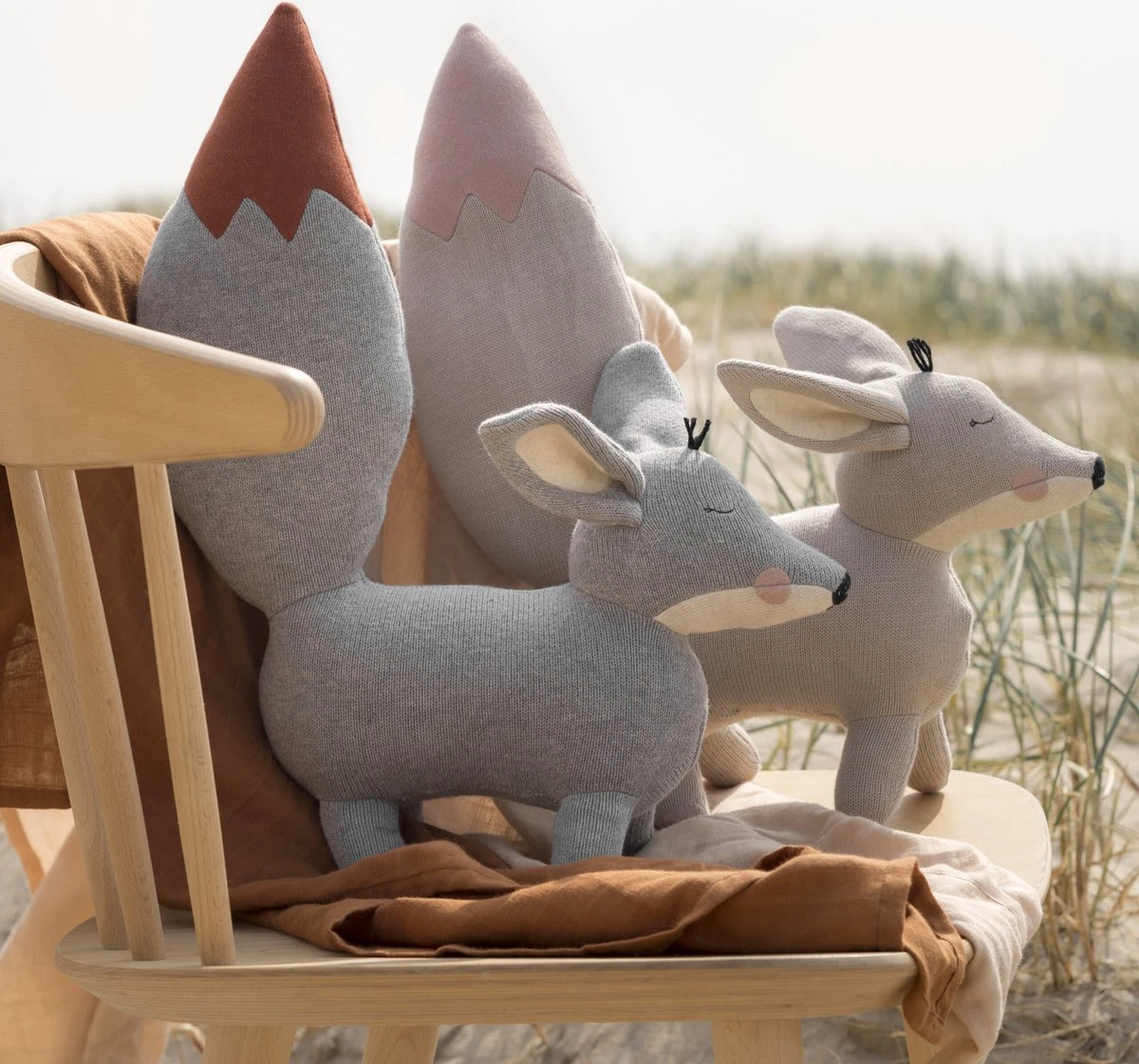 Baby Bello Finny the Fennex Fox - Ginger Grey - Knuffel XL