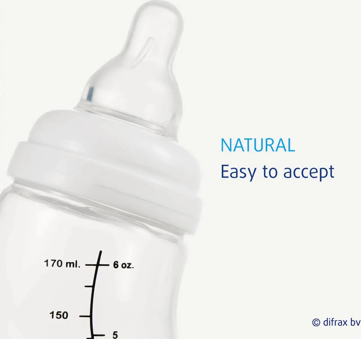 Difrax - S-Fles Natural - Babyfles Bruin- 0+ maanden - 170ml