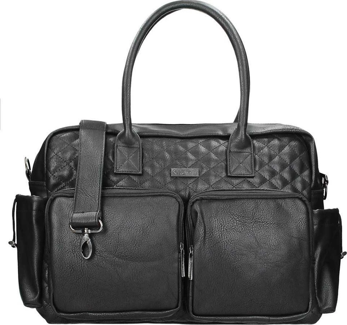 Kidzroom Vision of Love Luiertas - Zwart - Verschoonmatje - Verstelbare schouderband