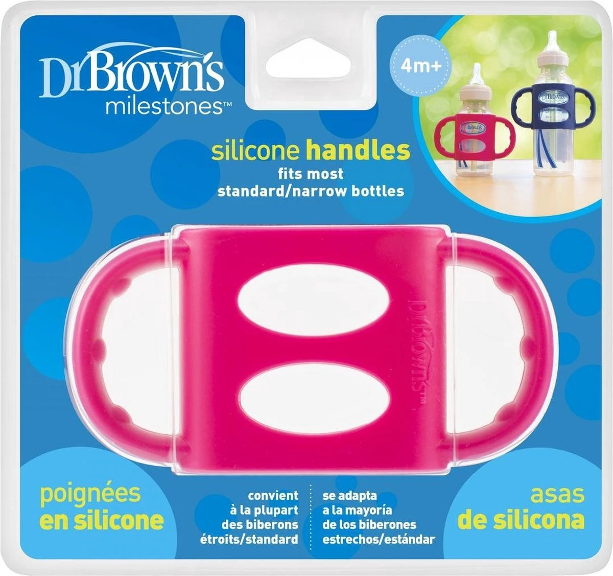Dr. Brown's Siliconen Handvat voor standaardfles - roze