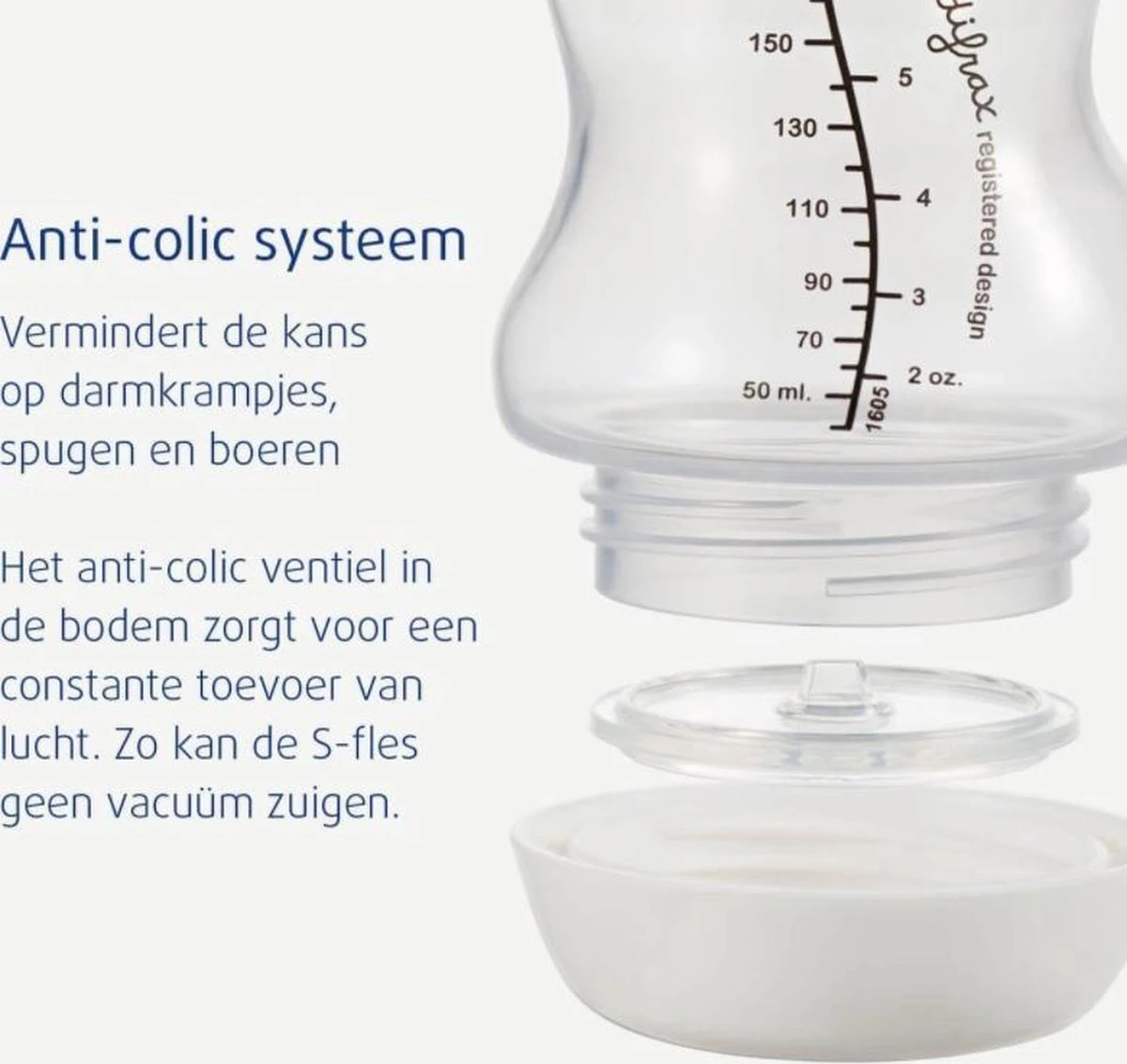 Difrax - S-Fles Natural - Babyfles Bruin- 0+ maanden - 170ml