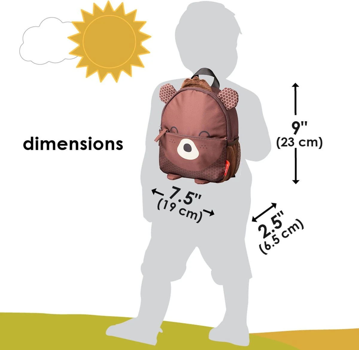 Kindertuigje met looplijn - Rugzak voor peuter & kleuter - Tuigje kind - Rugzaktuigje - Beer