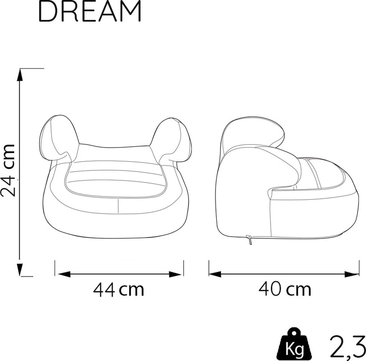 Disney - Zitverhoger Dream Luxe - Groep 2/3 (van 15 tot 36 kg) - 3 tot 12 jaar - MINNIE MOUSE