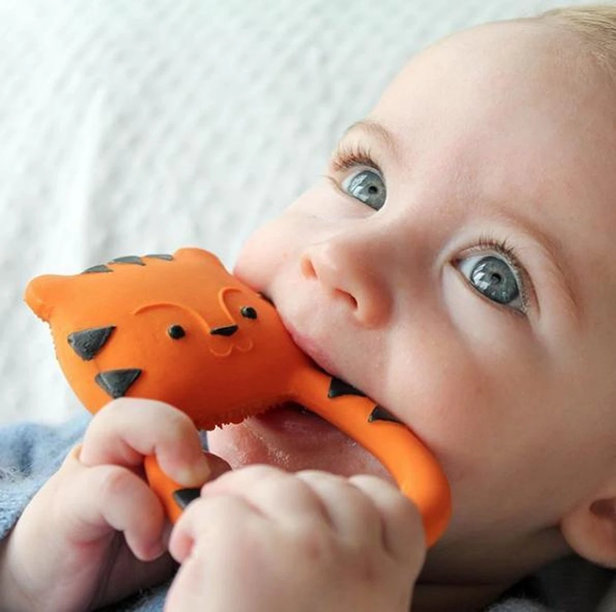 Lanco rubberen bijtring - Nalu de Tijger - oranje