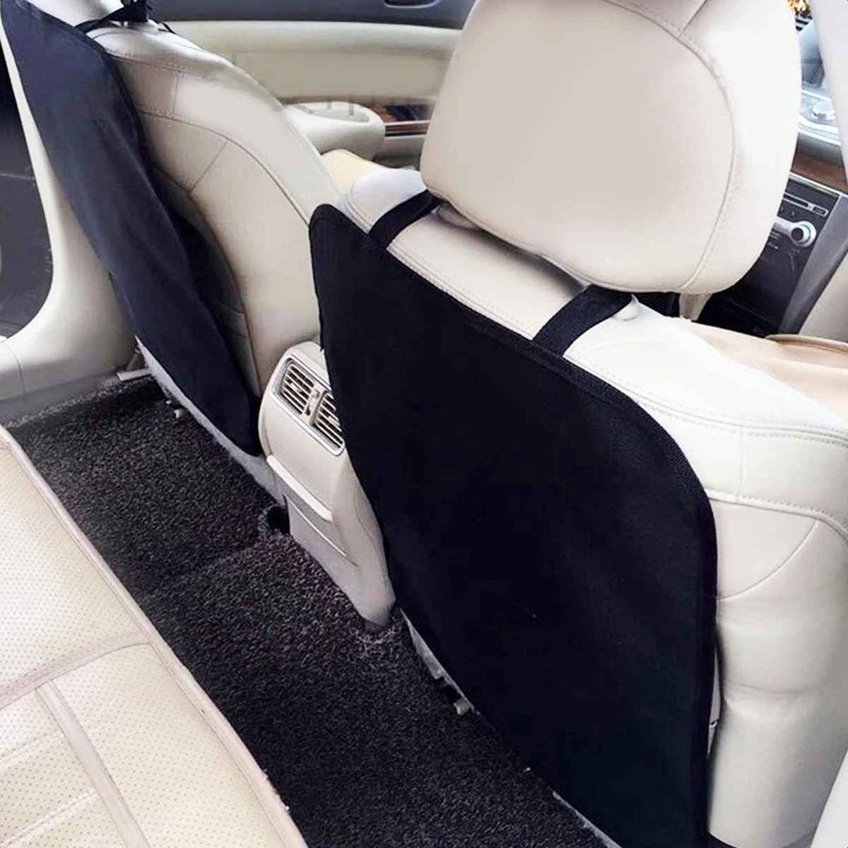Buxibo - Auto Stoelbeschermer - Auto Stoelhoes - Beschermer Achterkant Autostoel - Voor voorstoel - 2 Stuks