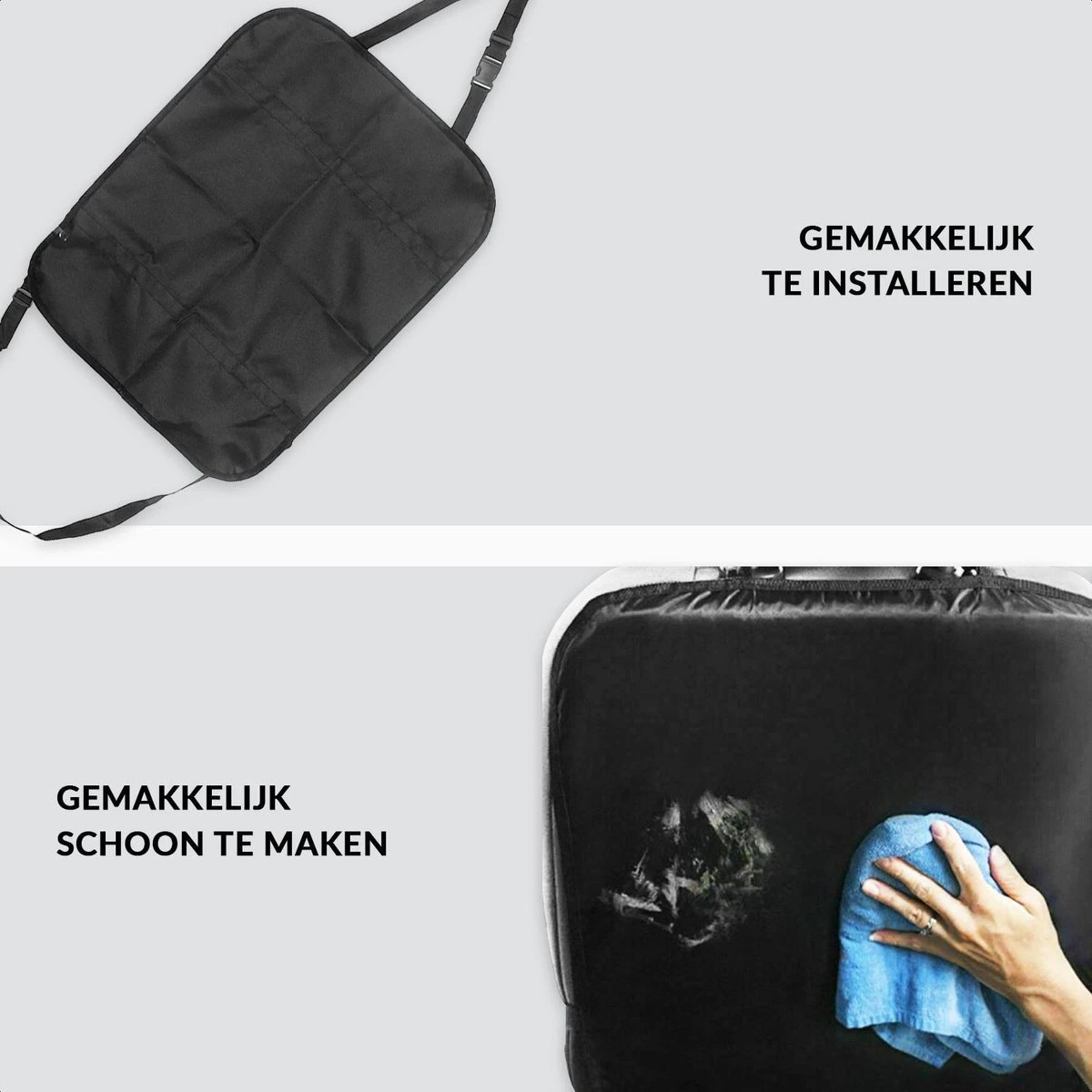 Buxibo - Auto Stoelbeschermer - Auto Stoelhoes - Beschermer Achterkant Autostoel - Voor voorstoel - 2 Stuks