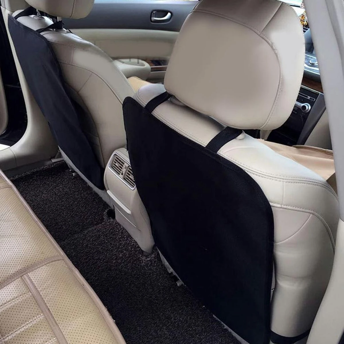 Buxibo - Auto Stoelbeschermer - Auto Stoelhoes - Beschermer Achterkant Autostoel - Voor voorstoel - 2 Stuks