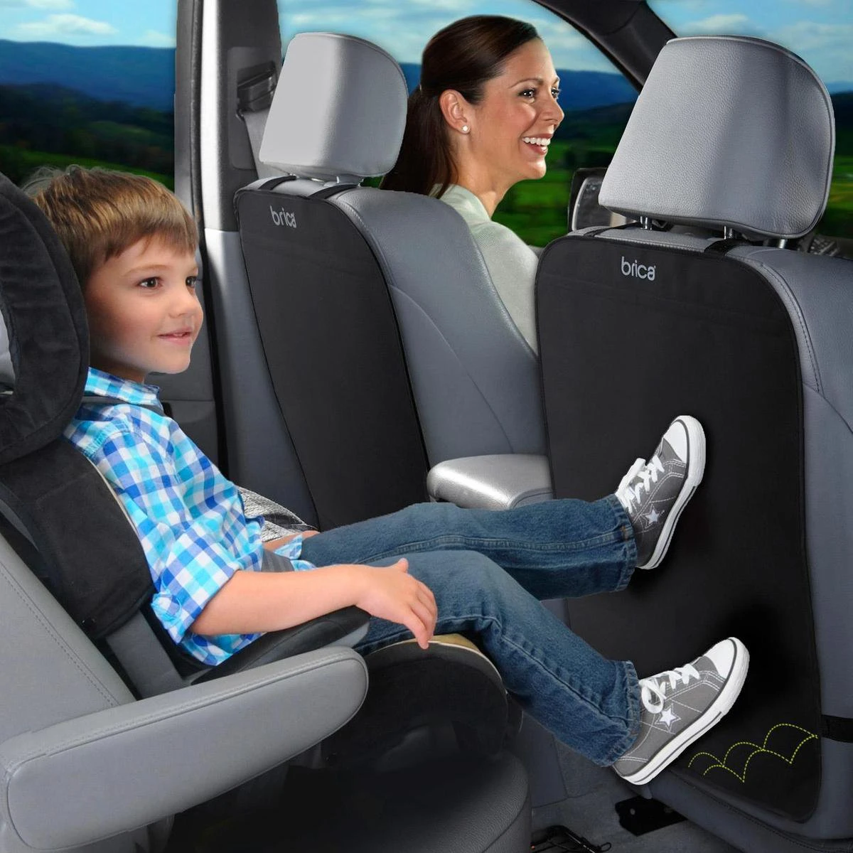 De luxe kick mats, 2 voorstoelbeschermers