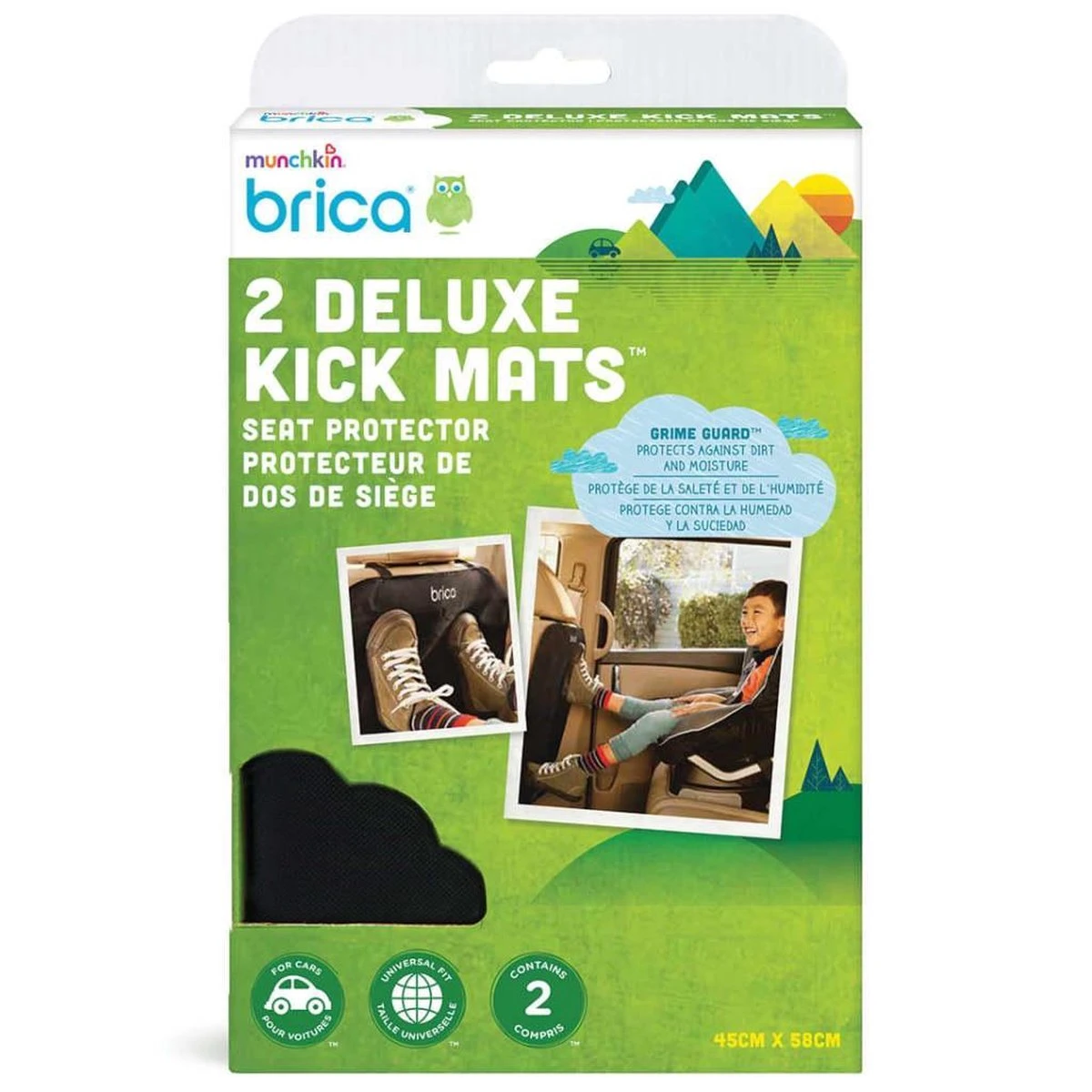 De luxe kick mats, 2 voorstoelbeschermers