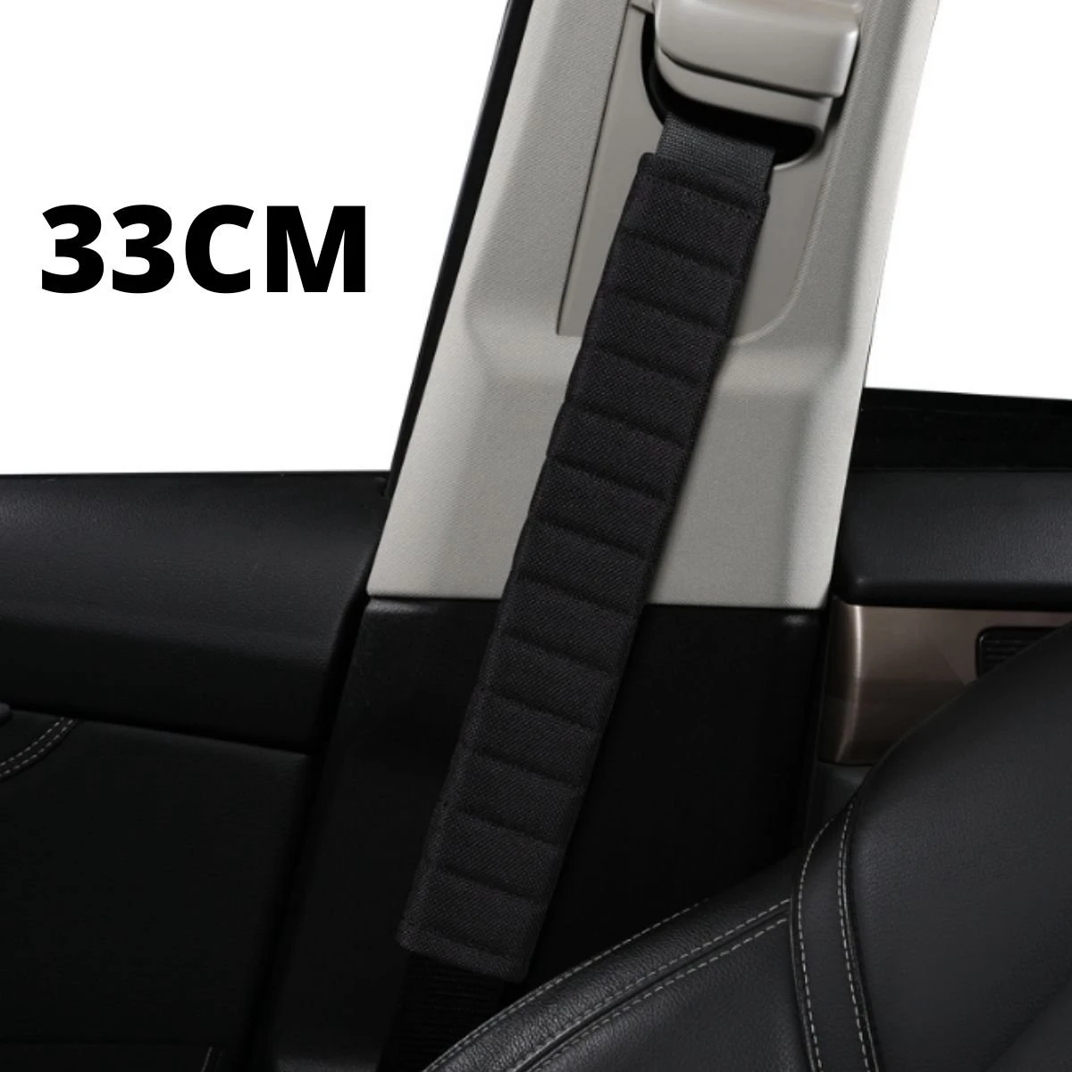 Hazlö luxe Gordelhoezen - extra lang - Auto gordel Beschermer - 33CM - Gordelkussen - Gordel beschermer - gordelhoes - 2 stuks - Zwart