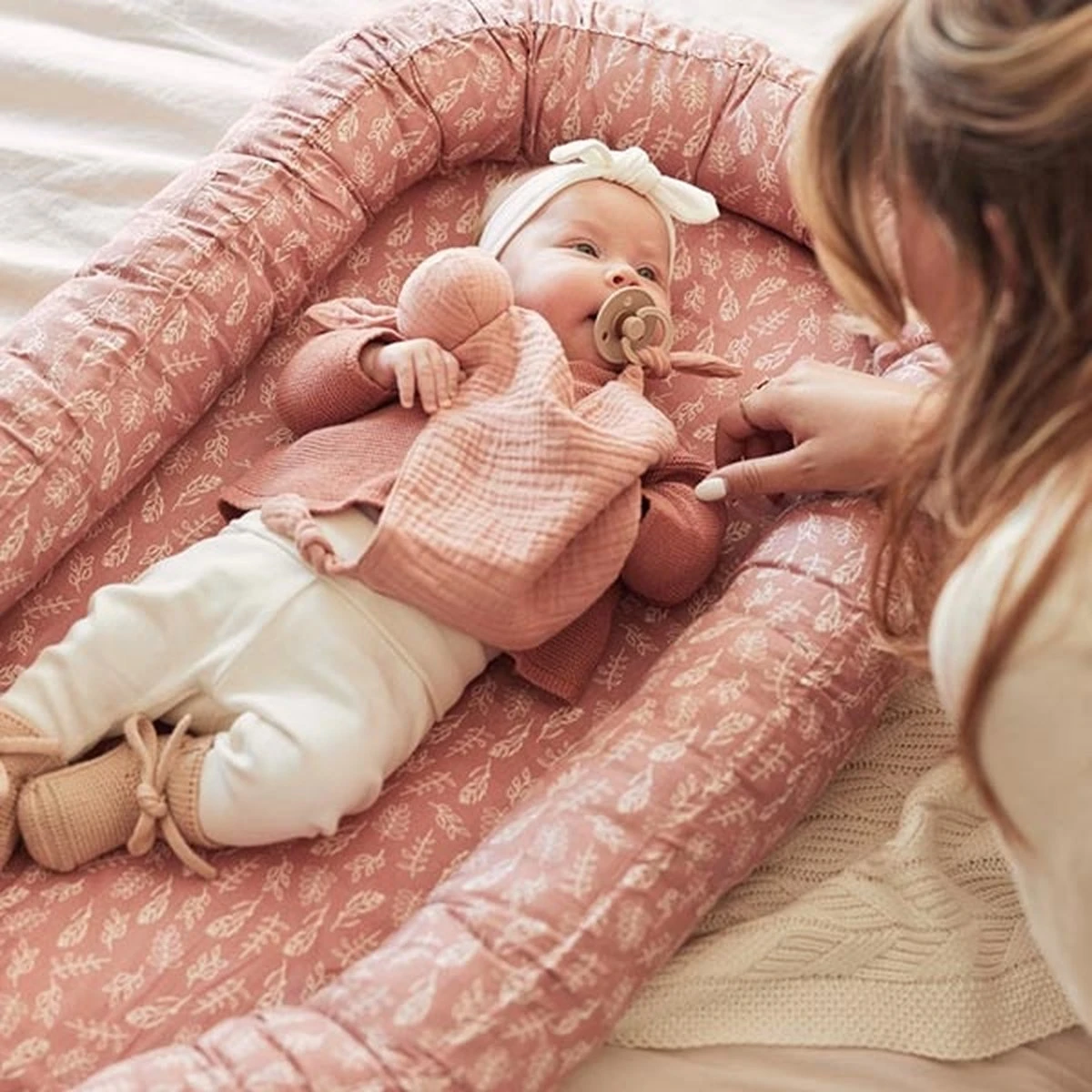 Jollein Speendoekje Bunny Ears - Rosewood