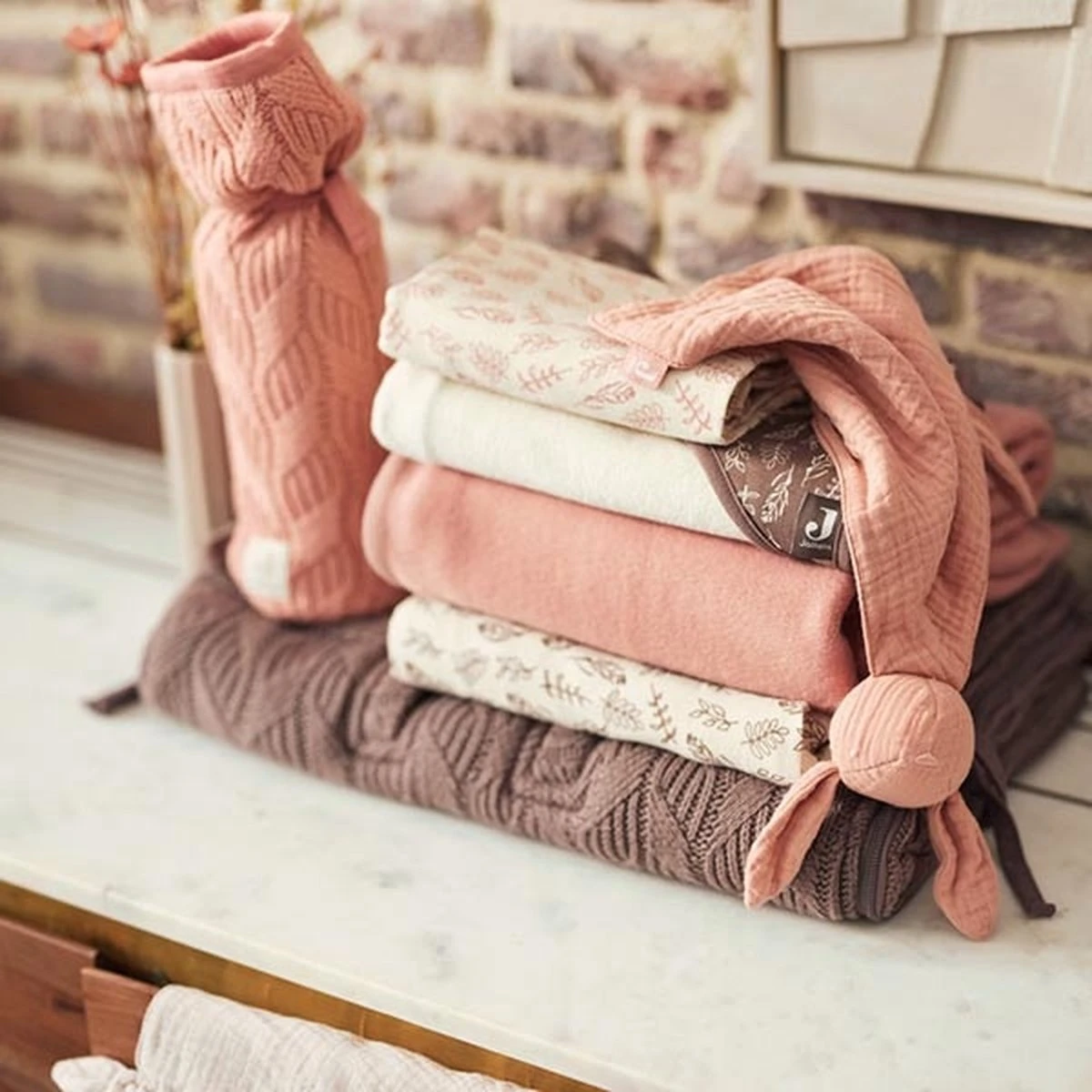 Jollein Speendoekje Bunny Ears - Rosewood