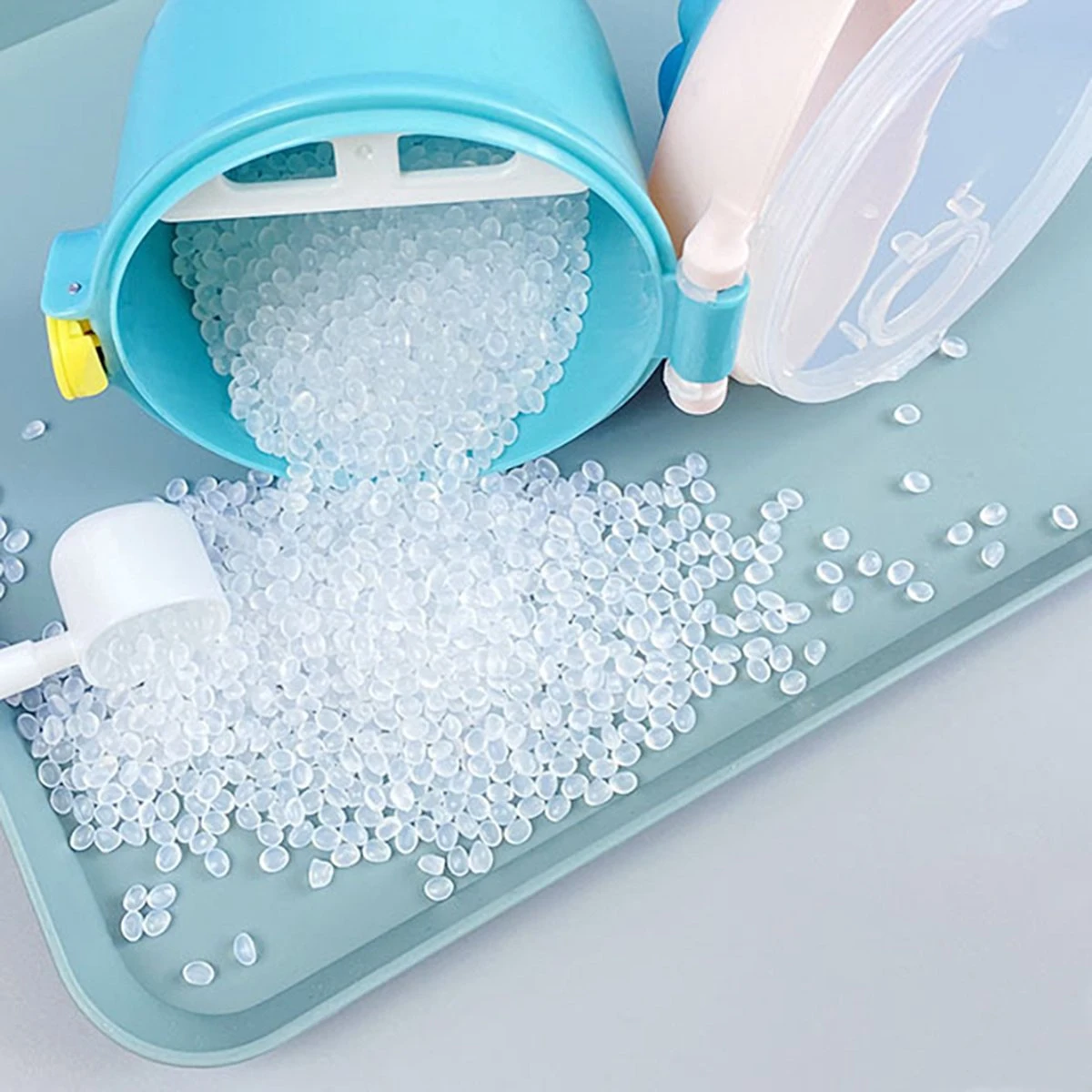 Babyvoeding Dispenser - Baby Melkpoeder Doseer Box - Reisbox - Opbergdoos voor voeding - Dispenser met schep 440ML - Paars