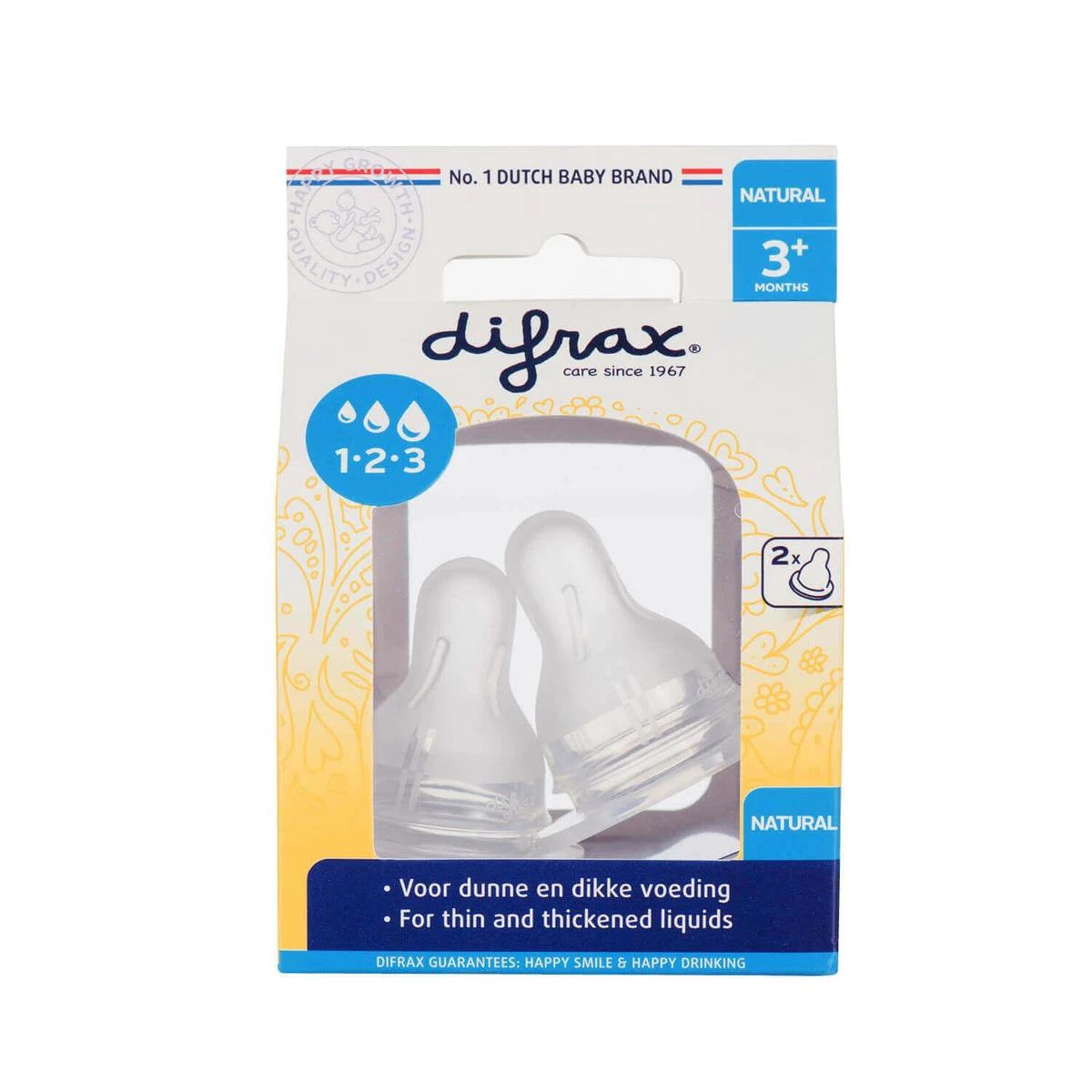 Difrax 1-2-3 Doseerspeen Natural - 2st