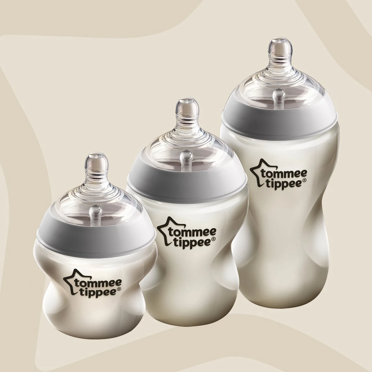 Tommee Tippee Closer to Nature - Baby Zuigflessen - doorzichtig - 340ml - Pak van 2