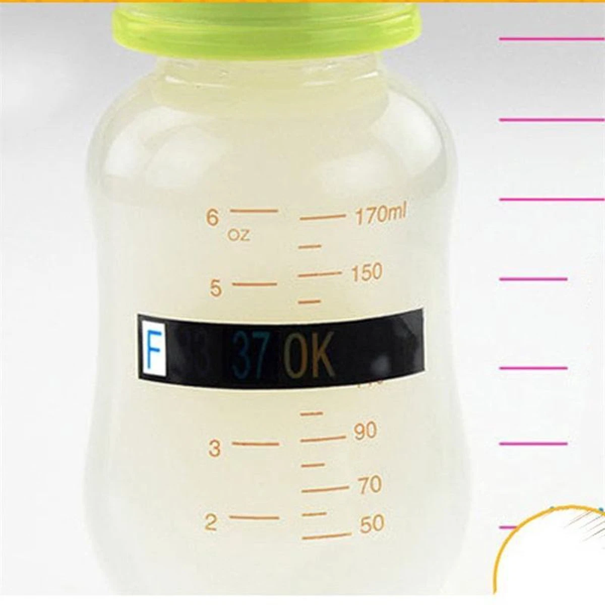 Babyfles thermometer - Meet temperatuur van baby fles - Herbruikbaar