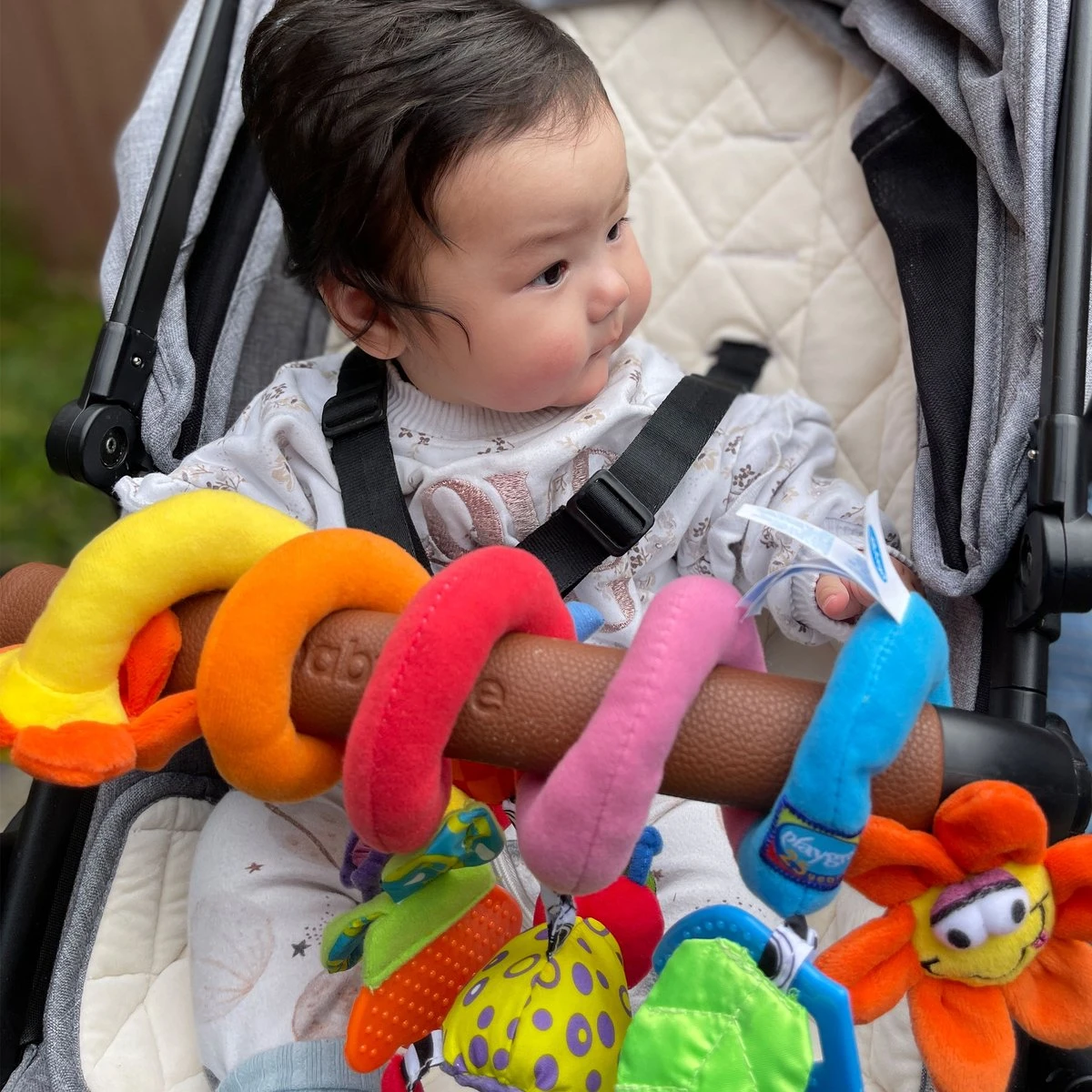 Playgro Boxspiraal Amazing Garden Twirly Whirly - Kinderwagen Speeltje - Activiteitenspiraal