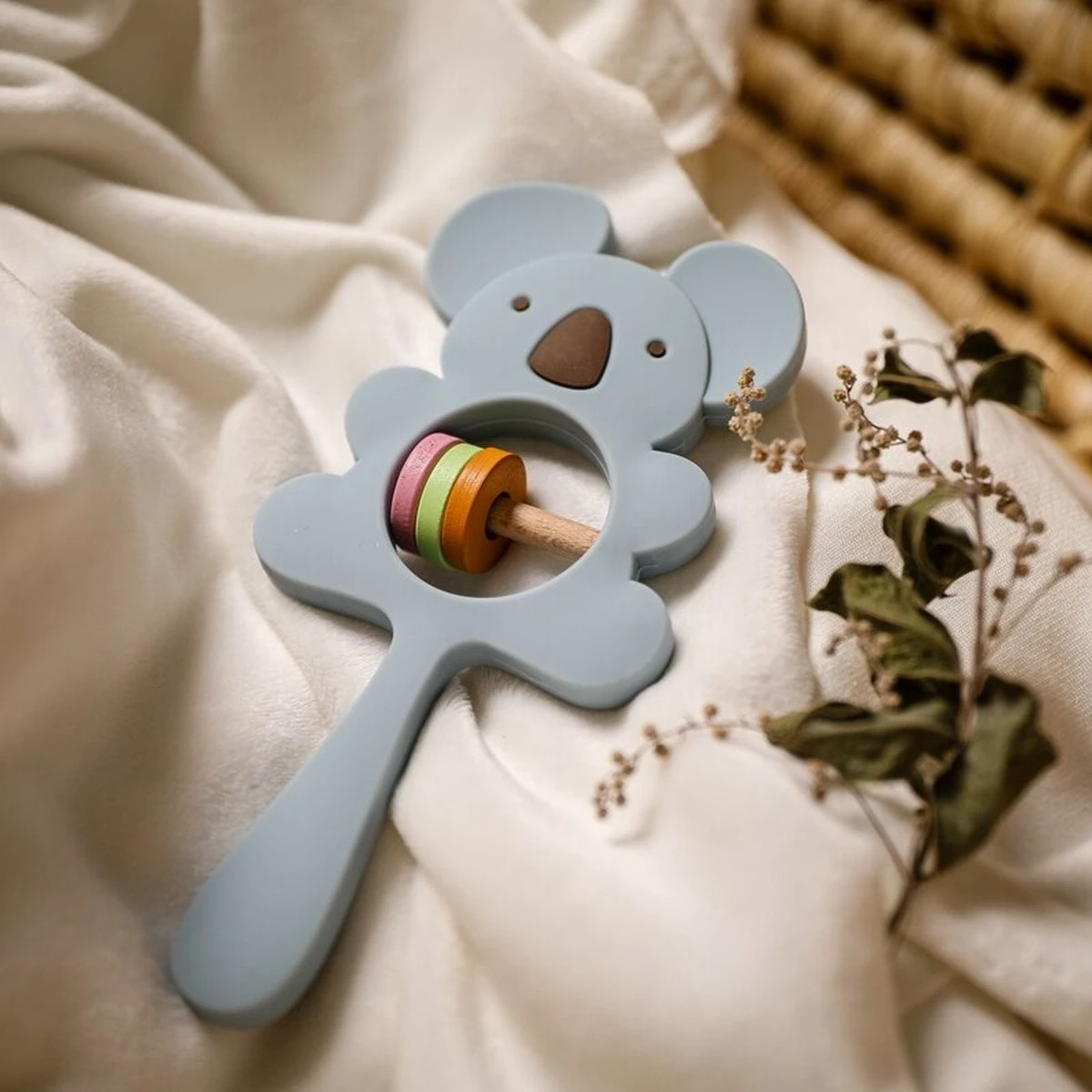 Bijtring - Rammelaar - babys - speelgoed - Babyspeelgoed - kraamcadeau - Siliconen - BPA vrij - blauw