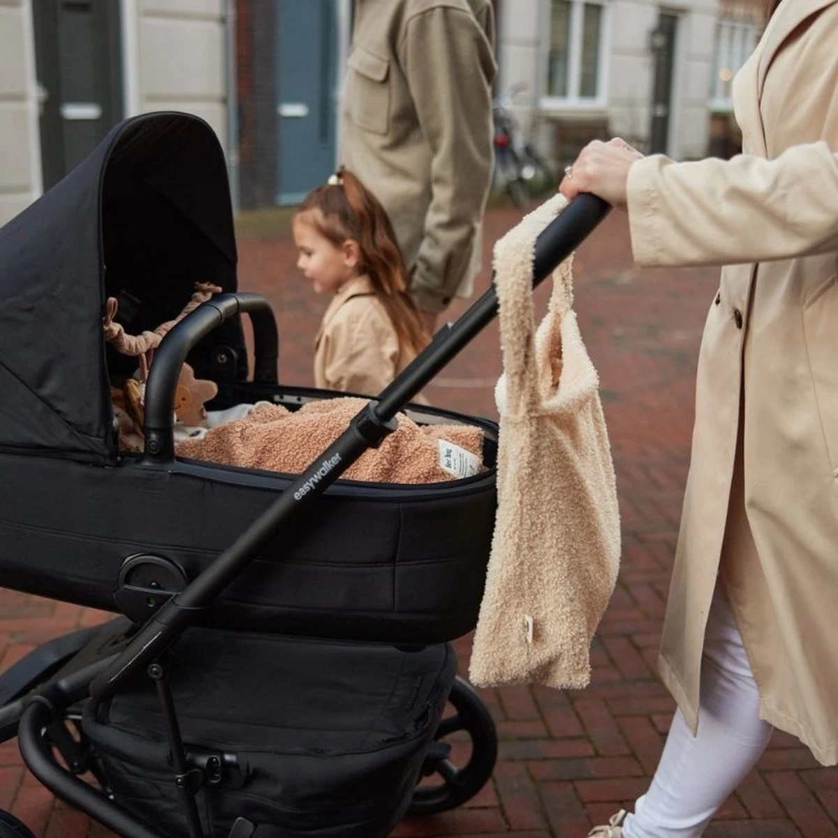 Jollein Luiertas Shopper 34x43cm Boucle - Naturel