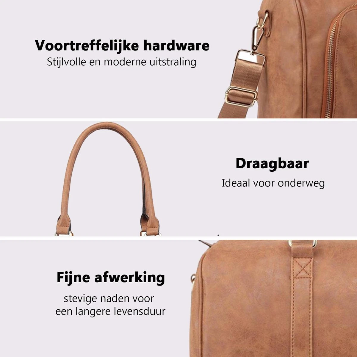 Miss Lulu Luier- en Verzorgingstas – Luiertas Set – Afneembare Draagtas - Duurzaam en Stijlvol – Bruin - Premium Kwaliteit- Grote Capaciteit - Unisex/Jongens/Meisjes (LT6638 BN)