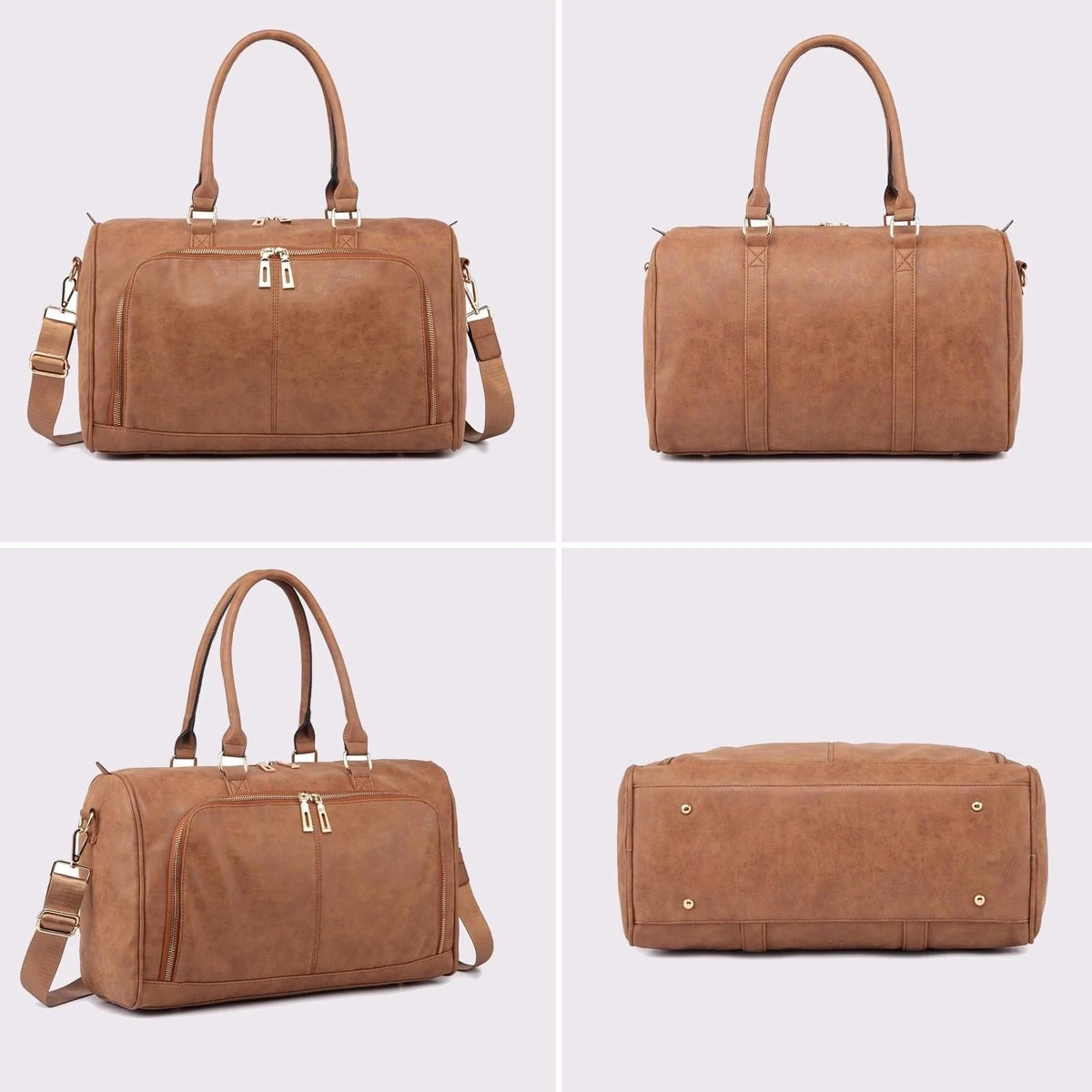 Miss Lulu Luier- en Verzorgingstas – Luiertas Set – Afneembare Draagtas - Duurzaam en Stijlvol – Bruin - Premium Kwaliteit- Grote Capaciteit - Unisex/Jongens/Meisjes (LT6638 BN)