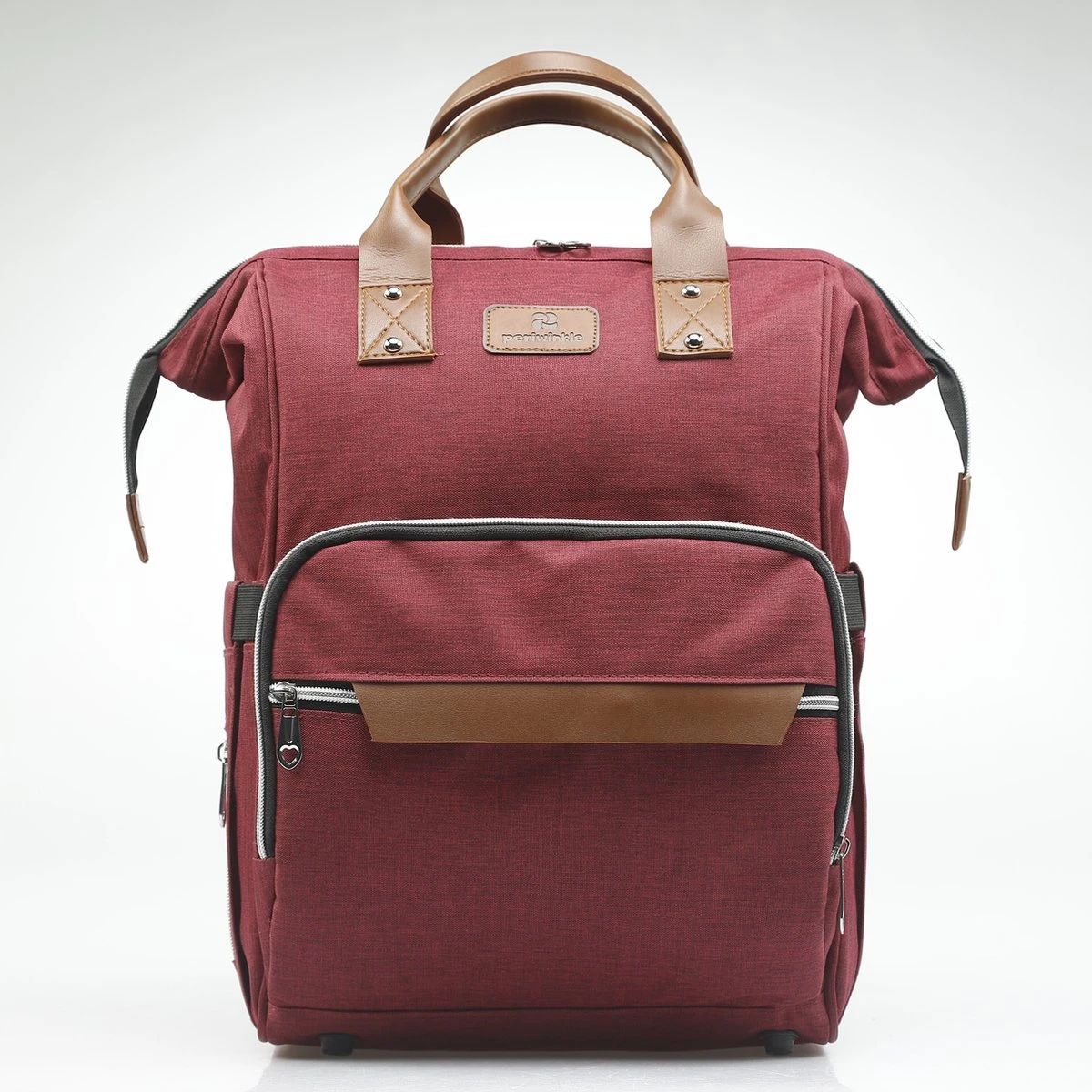 Periwinkle - Luiertassen - Waterproof Baby verzorgingstas - baby rugzak - luiertas - verzorgingstas - Linnen - bordeaux