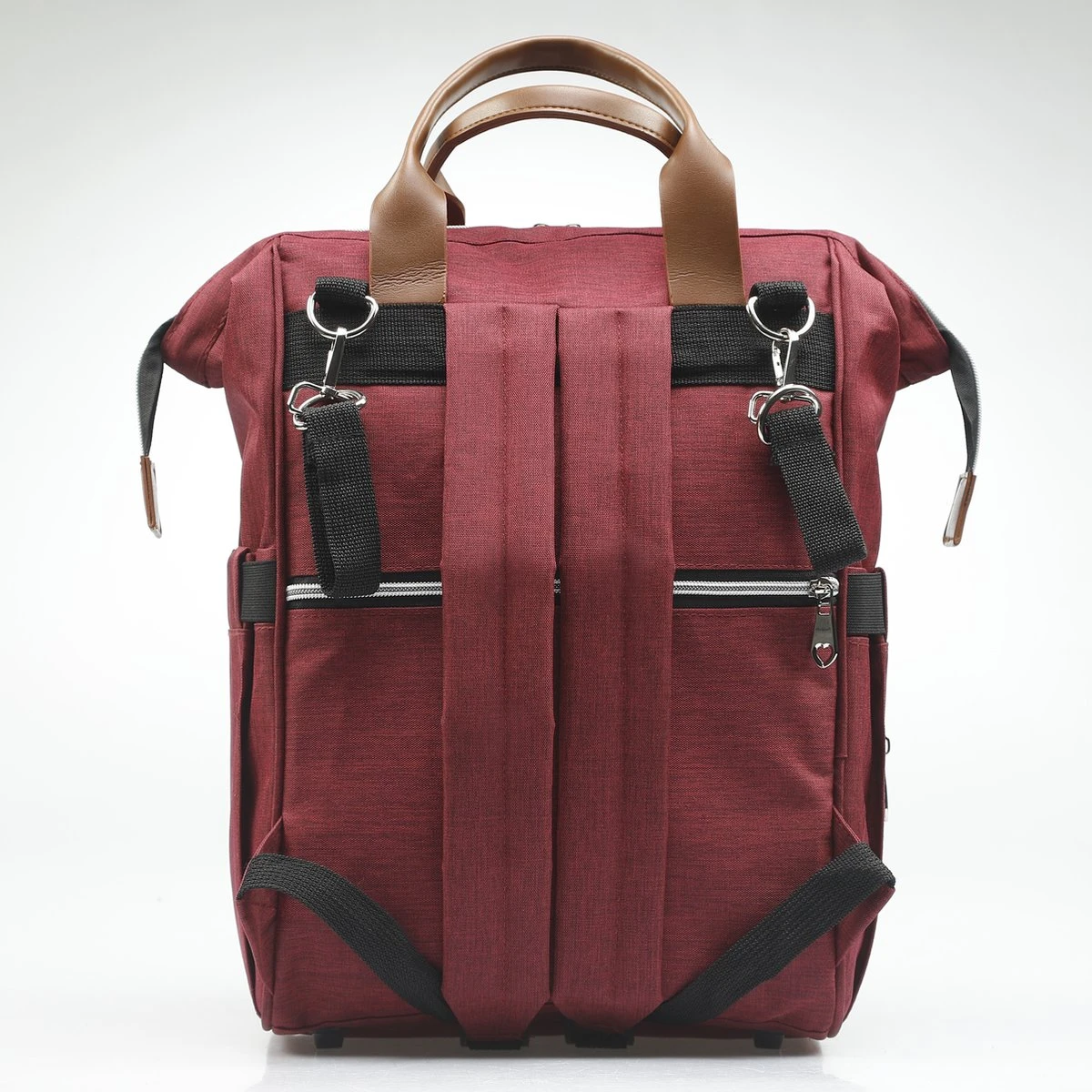 Periwinkle - Luiertassen - Waterproof Baby verzorgingstas - baby rugzak - luiertas - verzorgingstas - Linnen - bordeaux