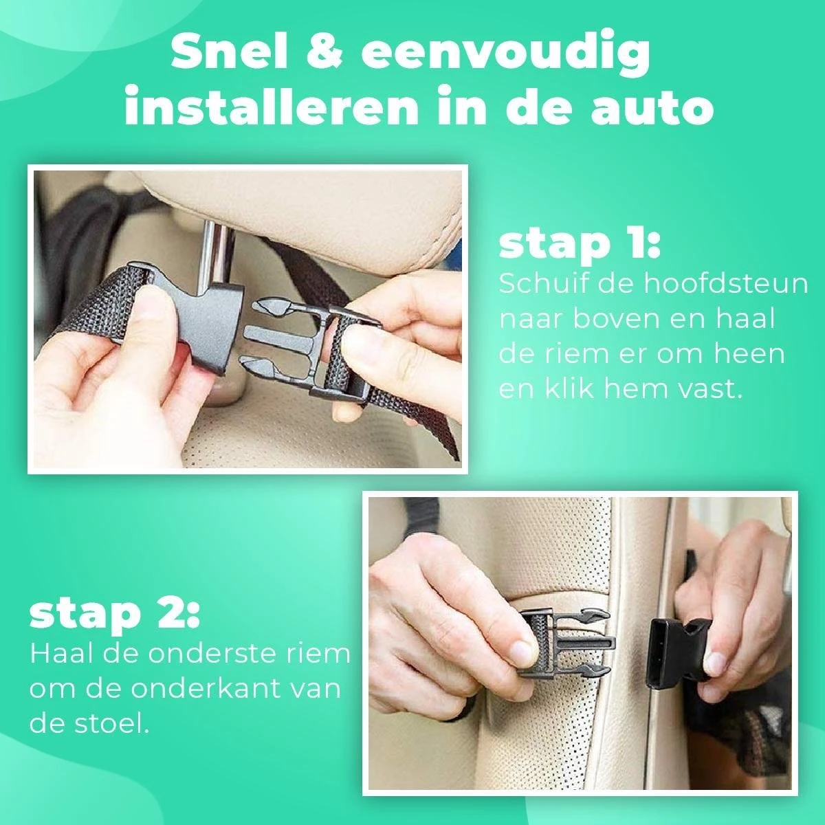 Essential Goods Autostoel Organizer - Inclusief iPadhouder - Opbergtas Auto - Multifunctioneel - Autostoelaccessoires 2 Stuks