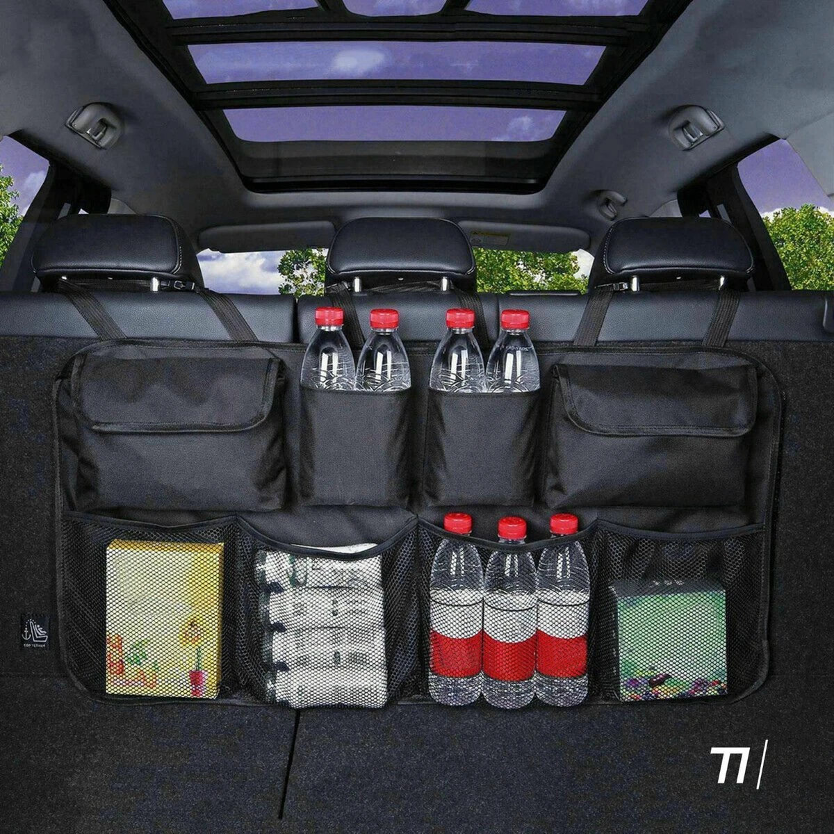 TIKKENS® Auto Organizer Kofferbak - Autostoel Organizer - Koffer Organizer - Zwart - Universeel